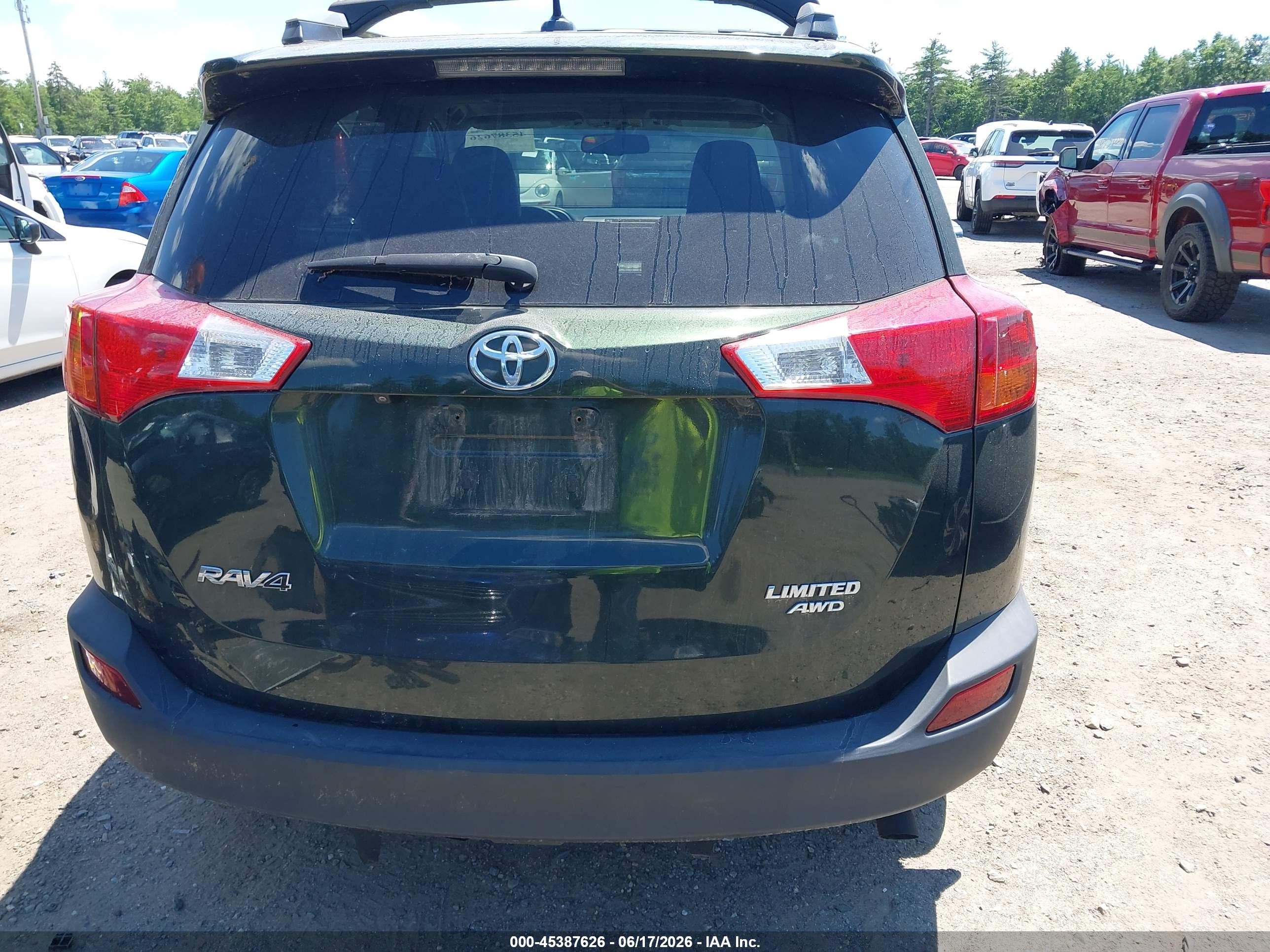2013 Toyota Rav4 Limited Green vin: 2T3DFREV6DW093021