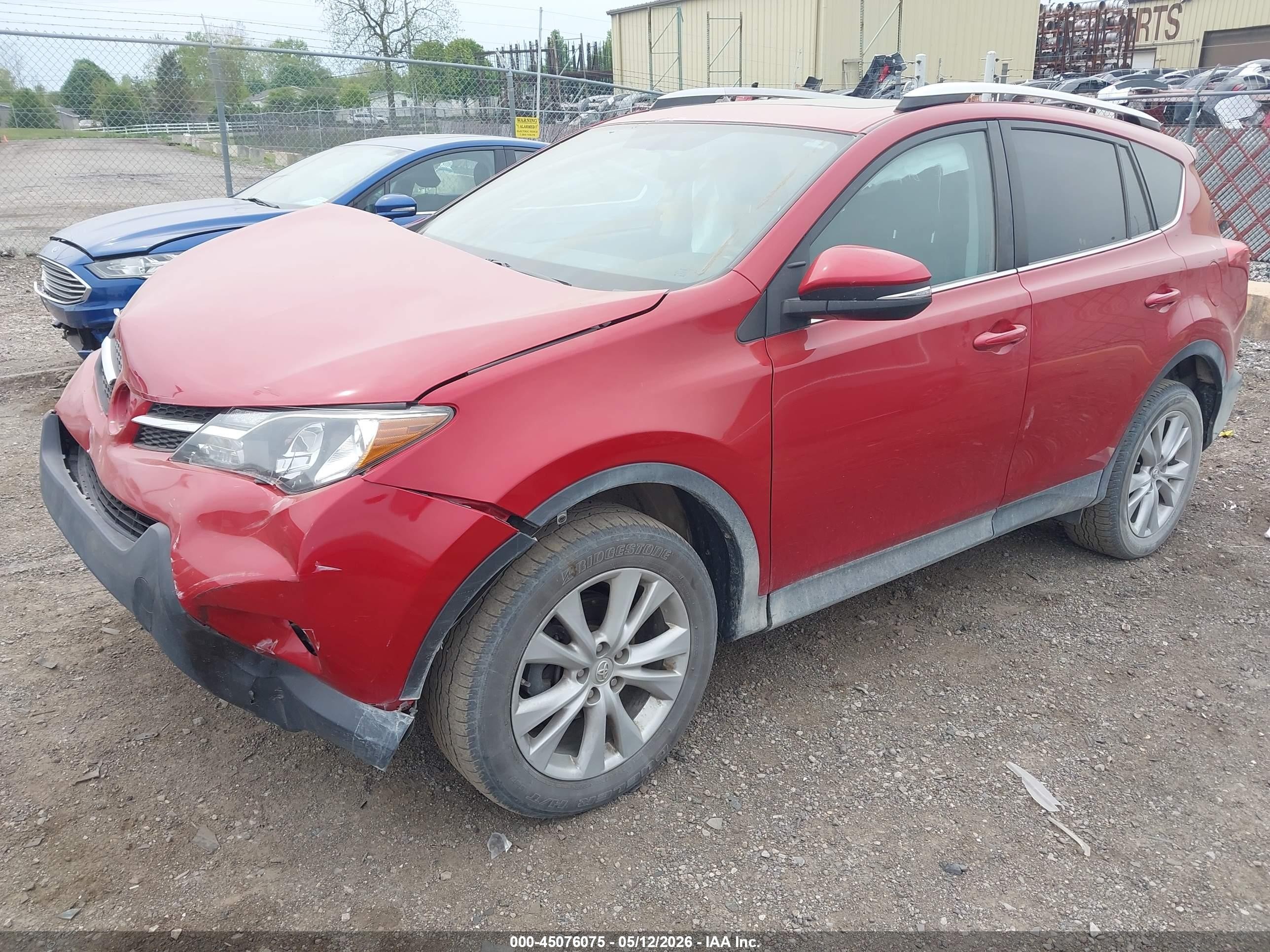 2013 Toyota Rav4 Limited Red vin: 2T3DFREV6DW113977