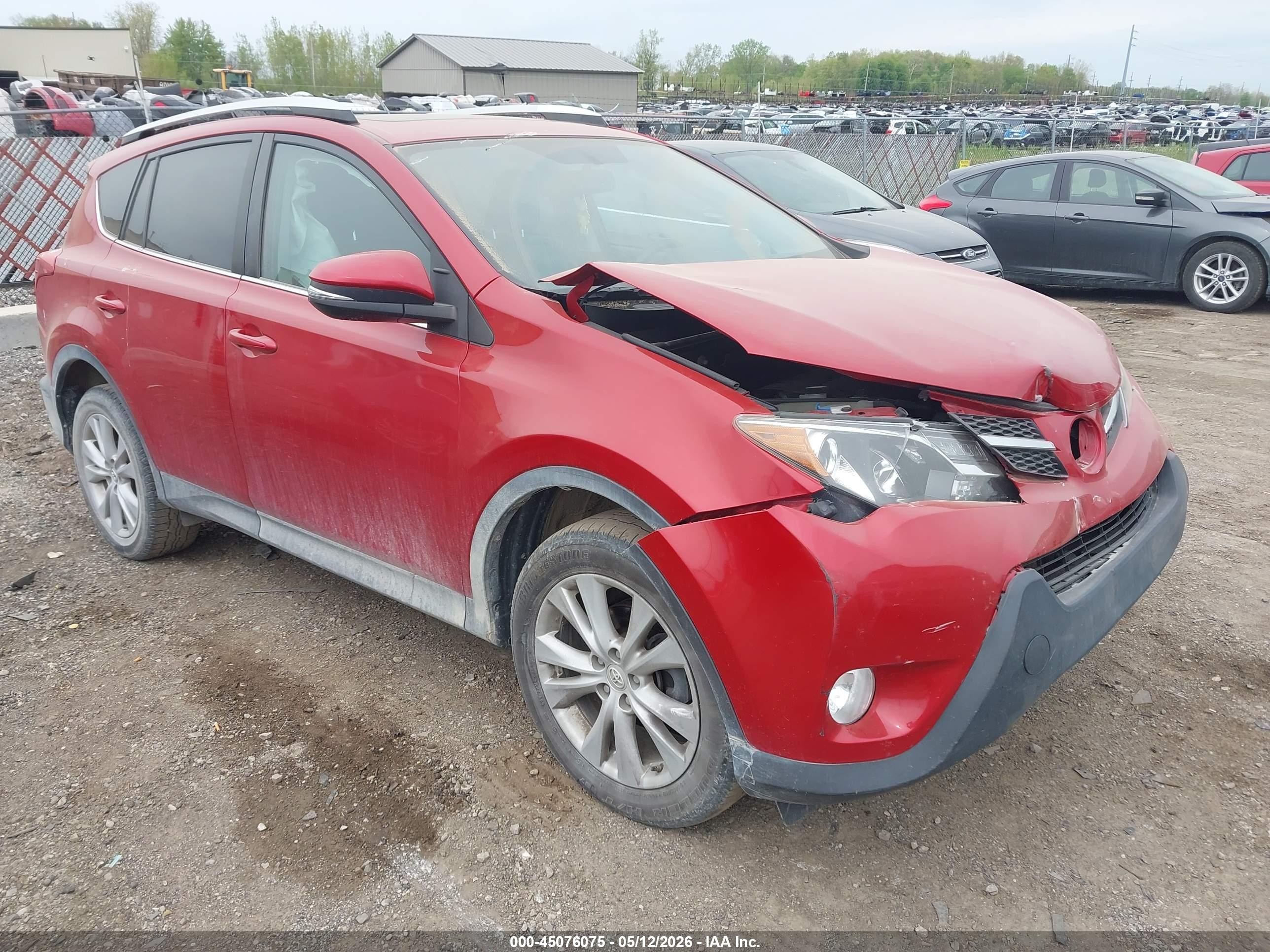 2013 Toyota Rav4 Limited Red vin: 2T3DFREV6DW113977