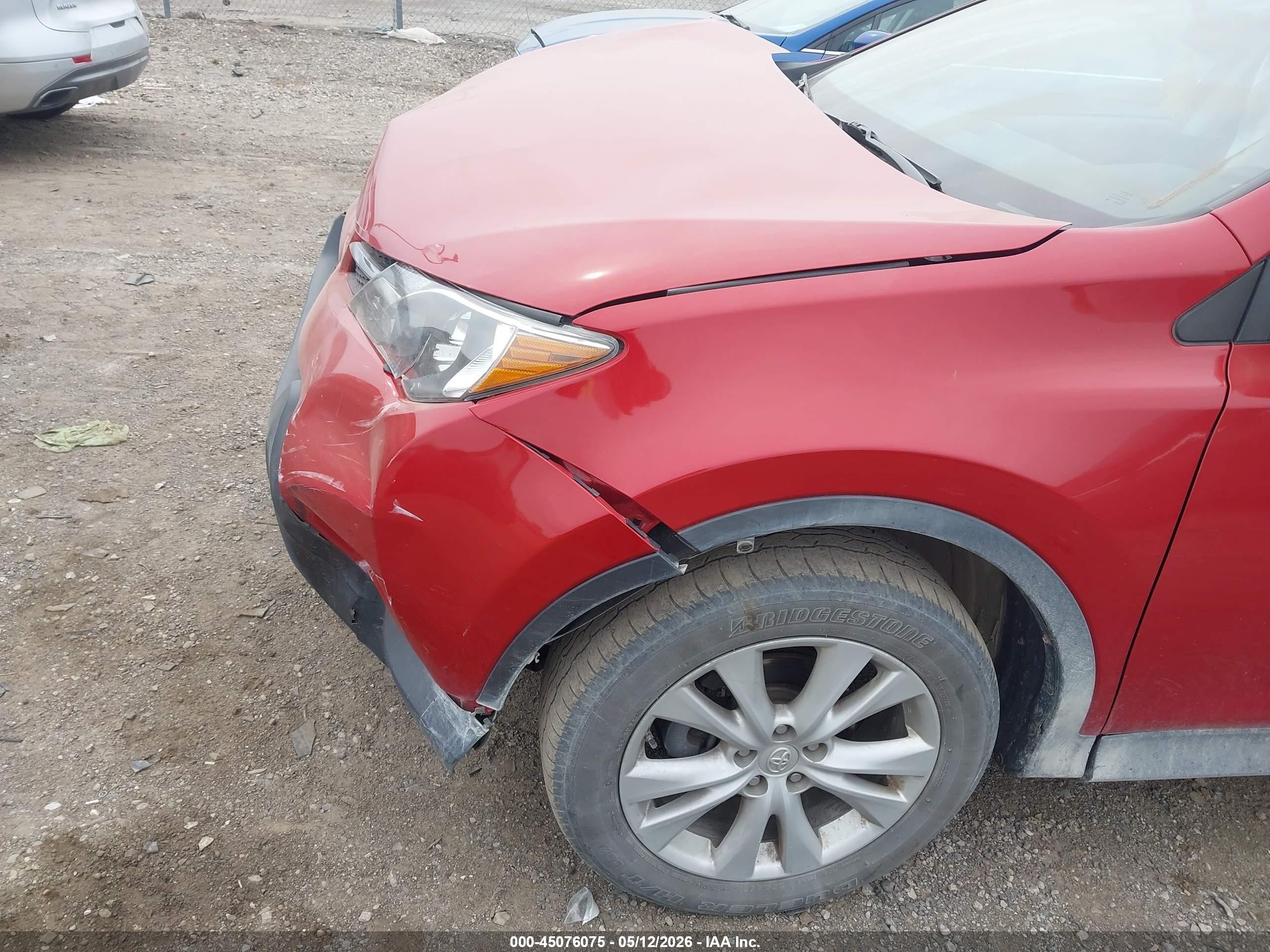 2013 Toyota Rav4 Limited Red vin: 2T3DFREV6DW113977