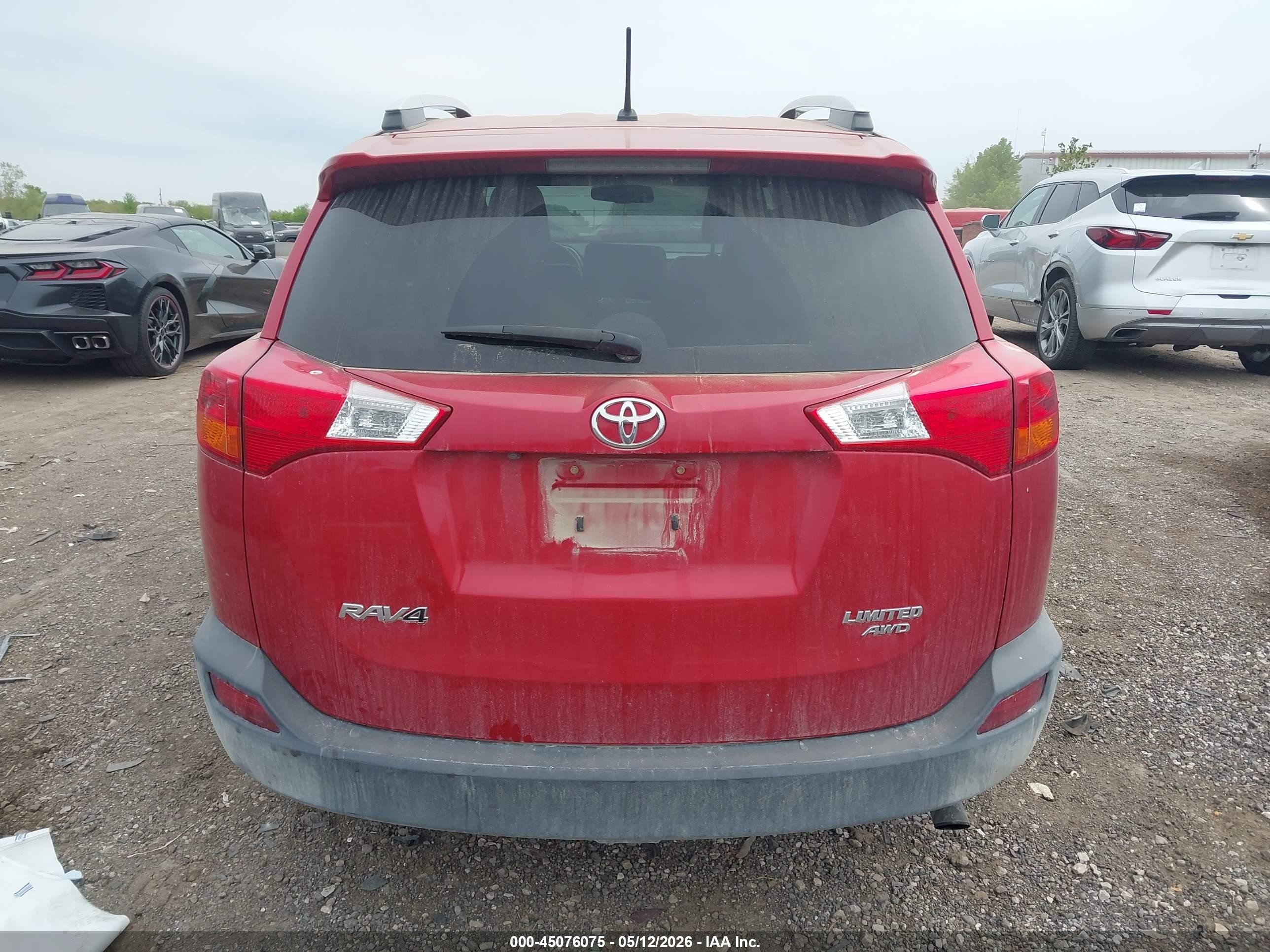 2013 Toyota Rav4 Limited Red vin: 2T3DFREV6DW113977