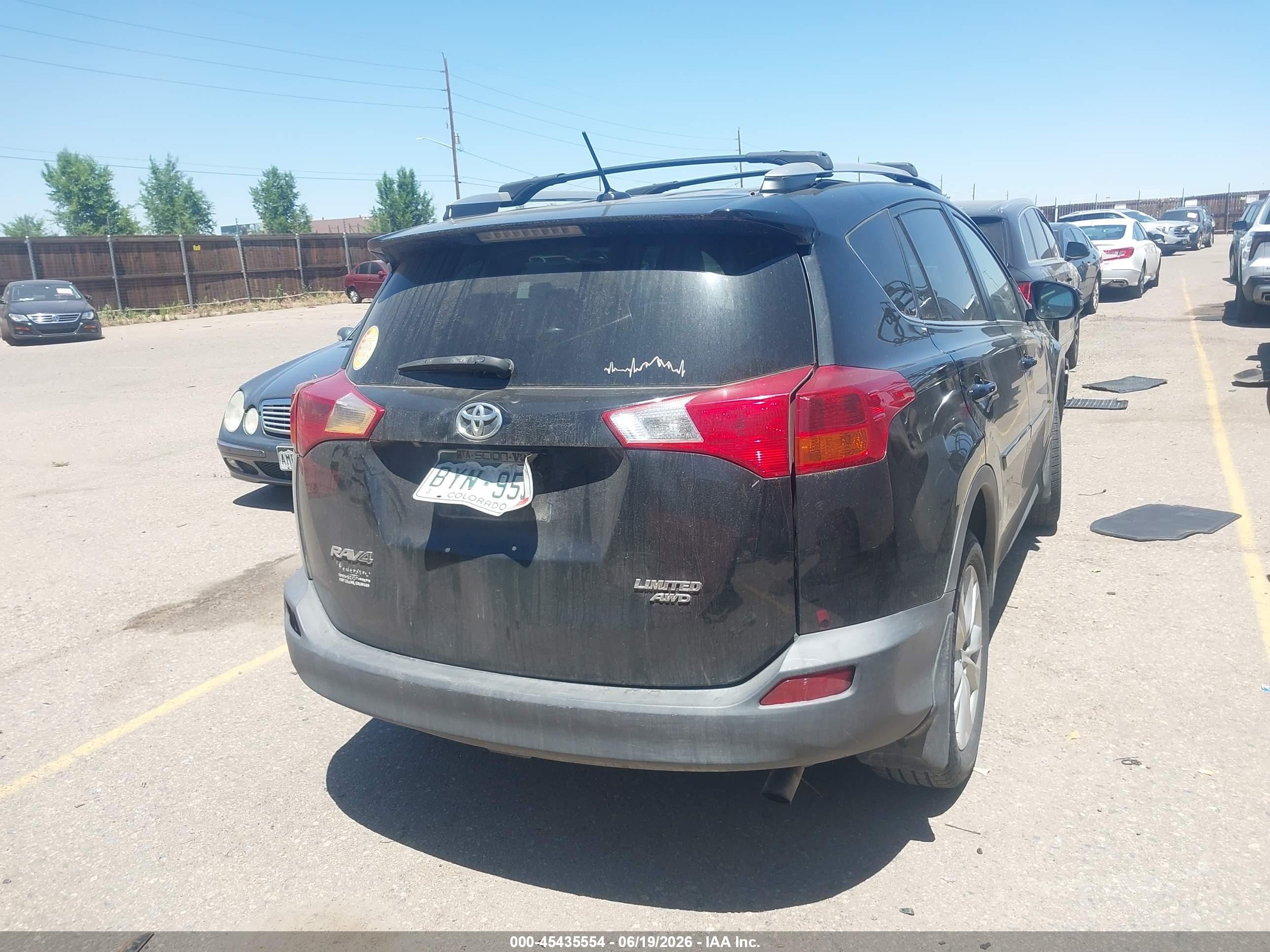 2013 Toyota Rav4 Limited Black vin: 2T3DFREV6DW114806