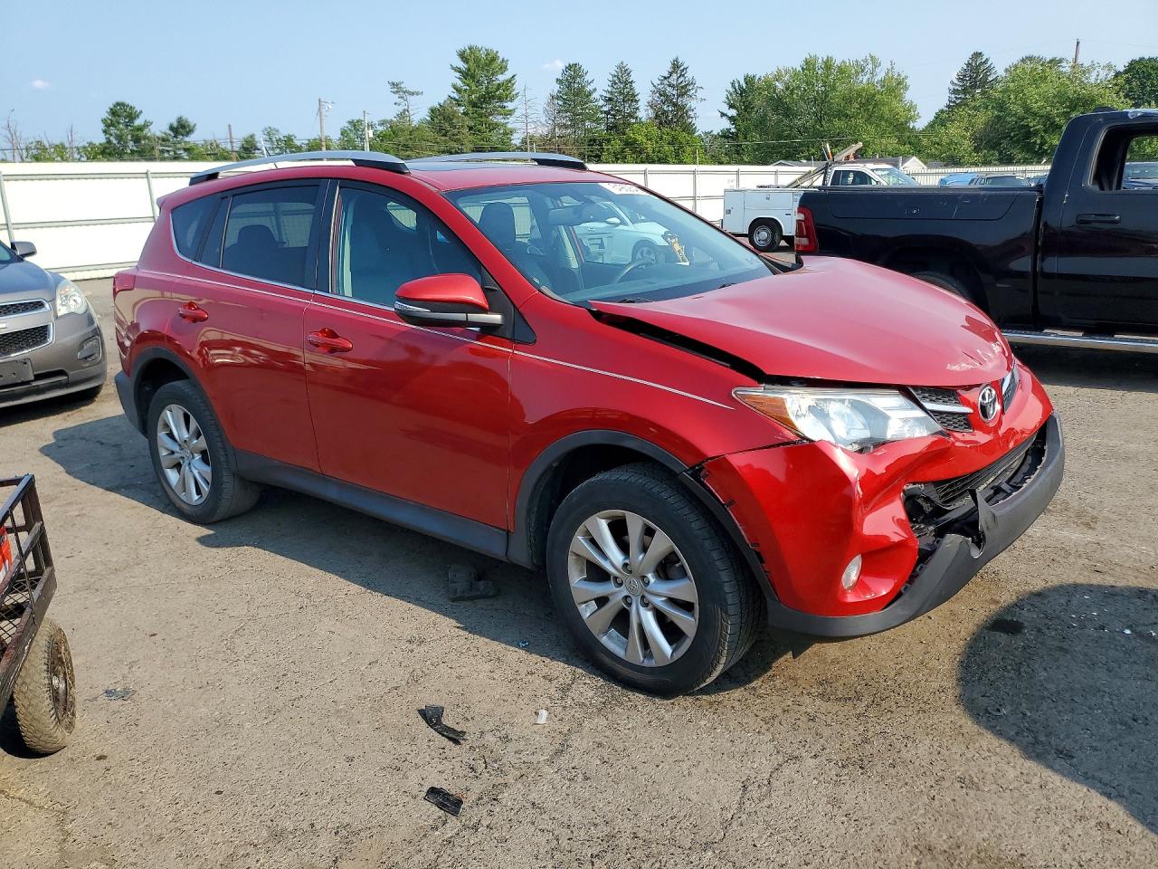 2014 Toyota Rav4 Limited Red vin: 2T3DFREV6EW127394