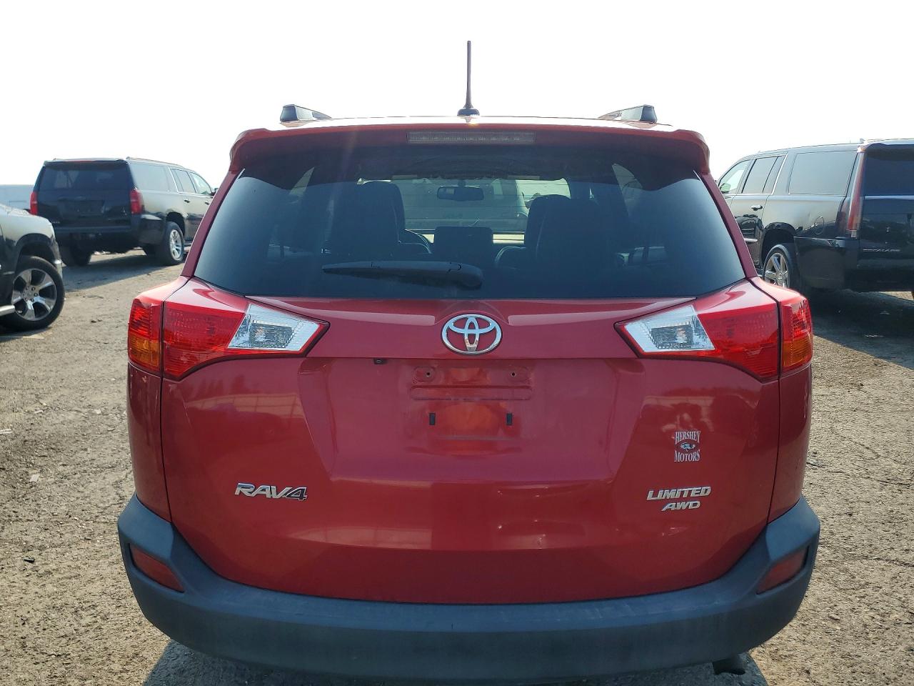 2014 Toyota Rav4 Limited Red vin: 2T3DFREV6EW127394