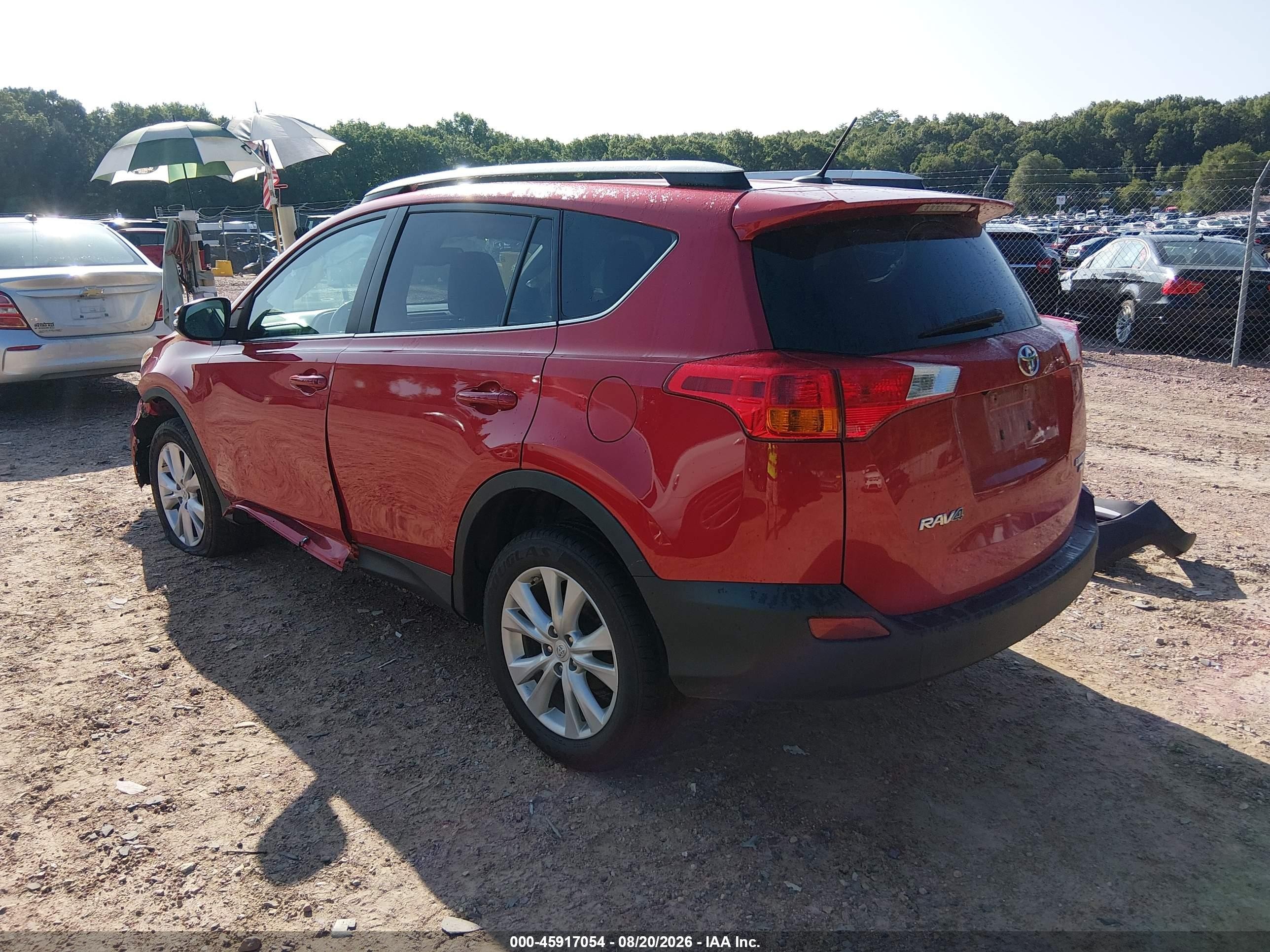 2014 Toyota Rav4 Limited Темно-бордовый vin: 2T3DFREV6EW207651