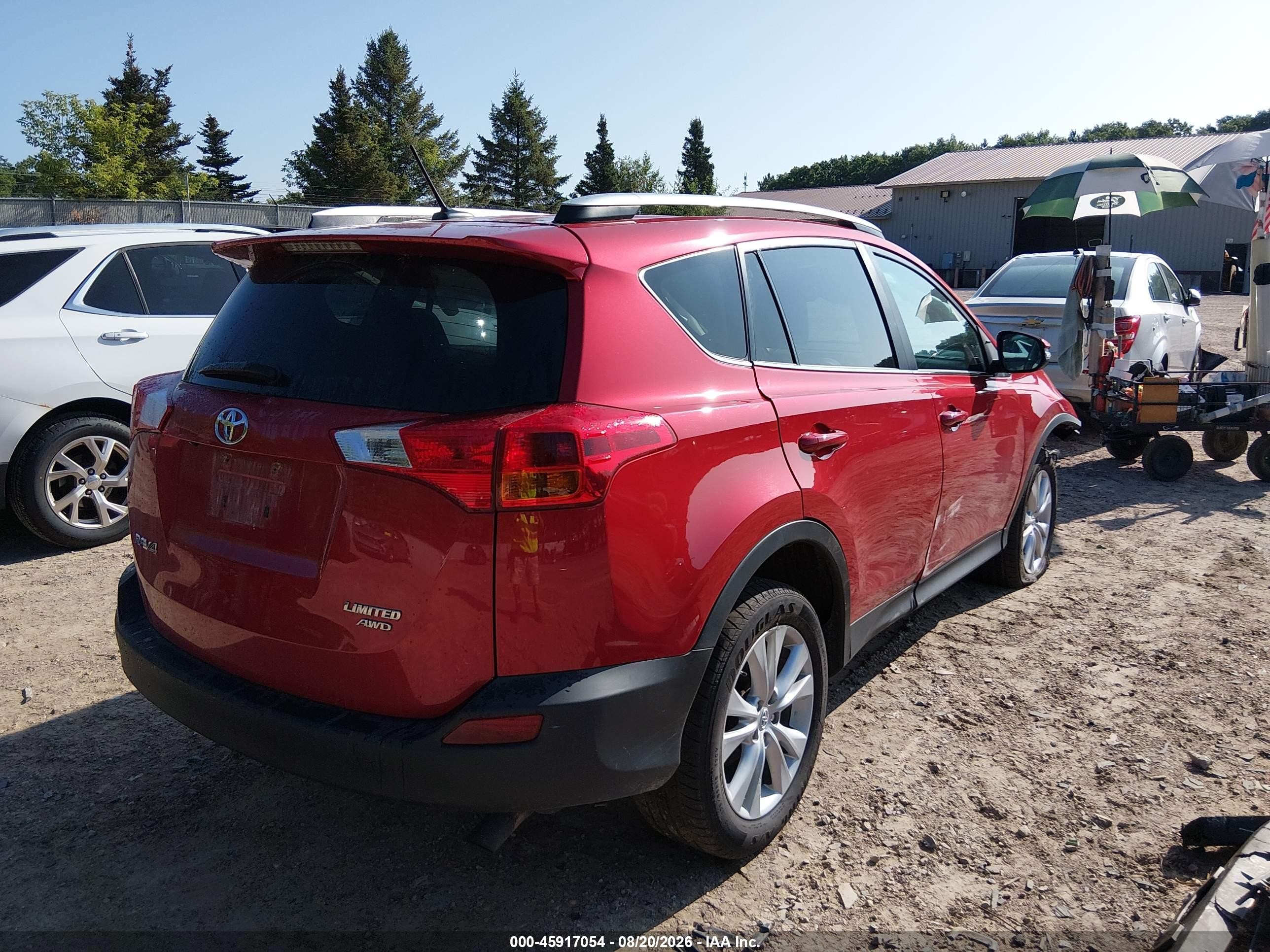 2014 Toyota Rav4 Limited Темно-бордовый vin: 2T3DFREV6EW207651