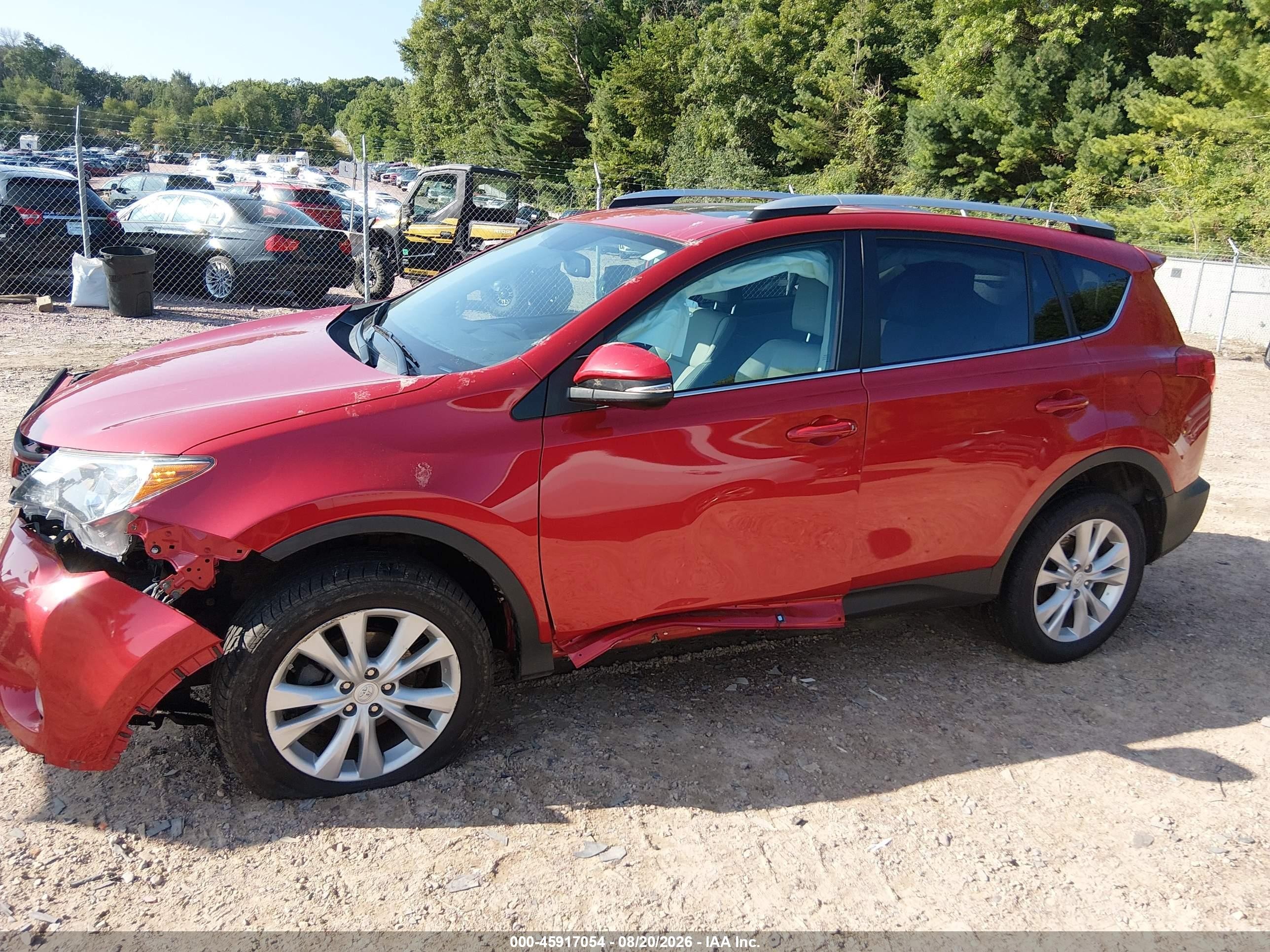 2014 Toyota Rav4 Limited Темно-бордовый vin: 2T3DFREV6EW207651