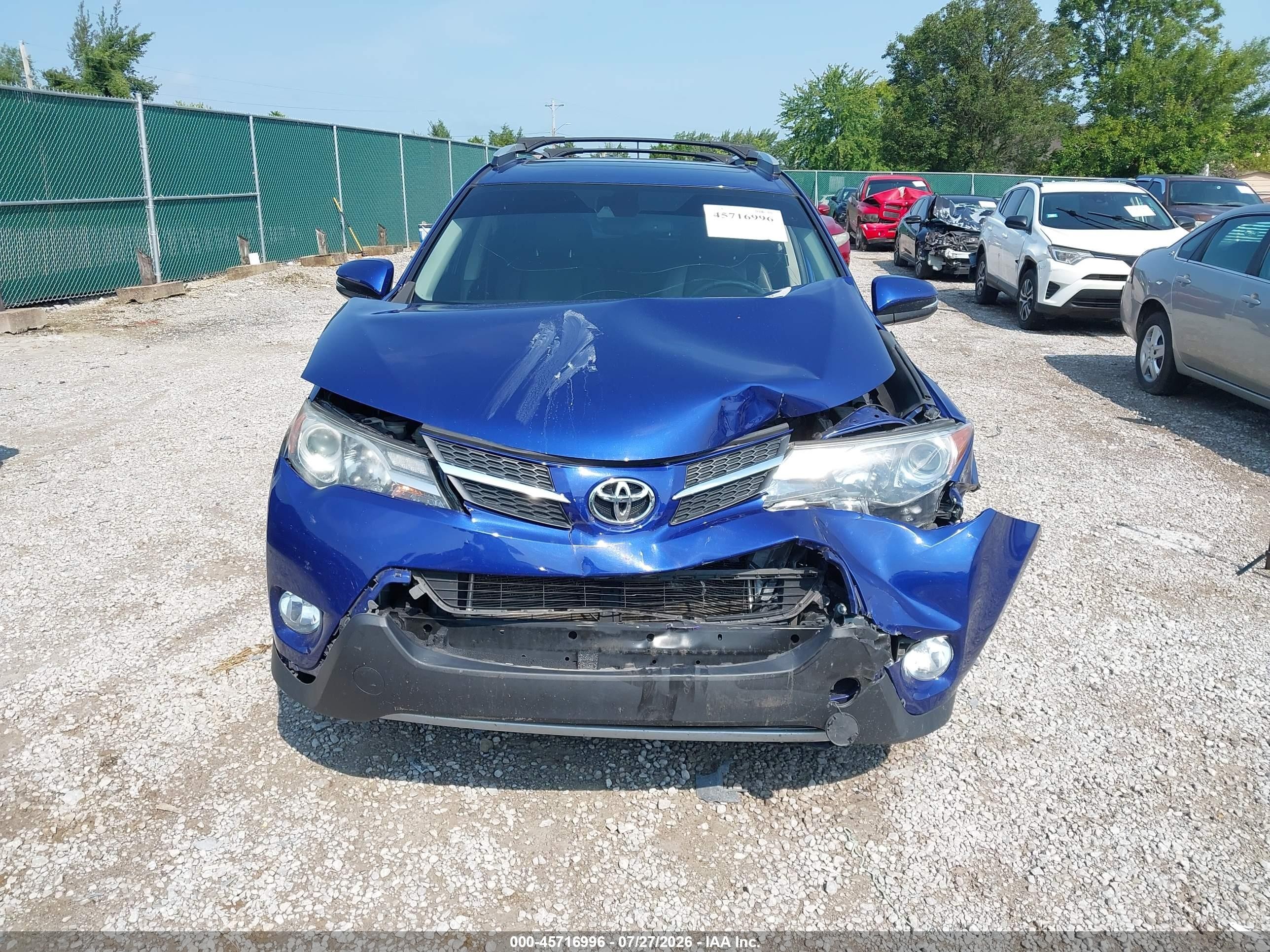 2015 Toyota Rav4 Limited Синий vin: 2T3DFREV6FW281816