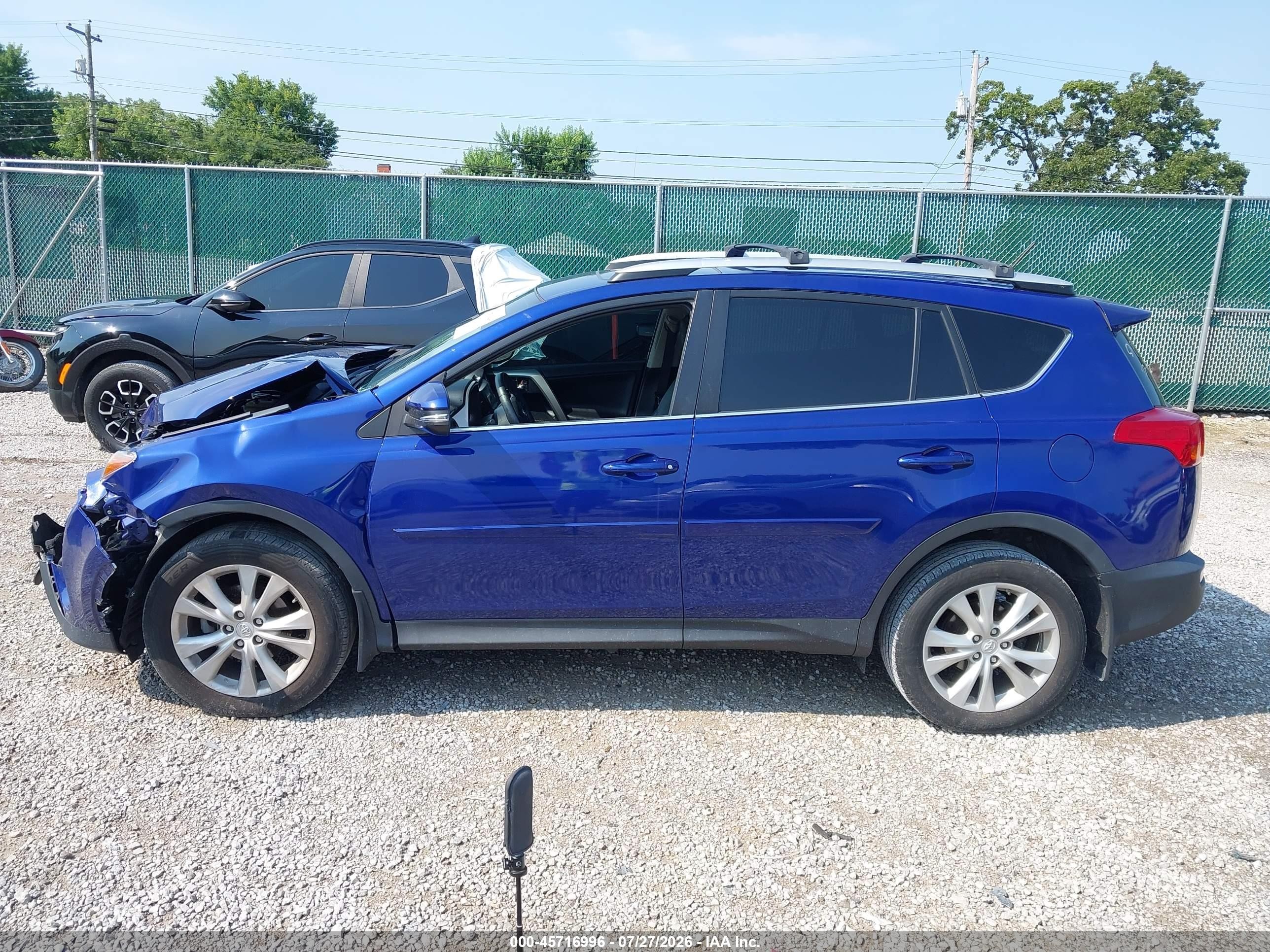 2015 Toyota Rav4 Limited Синий vin: 2T3DFREV6FW281816