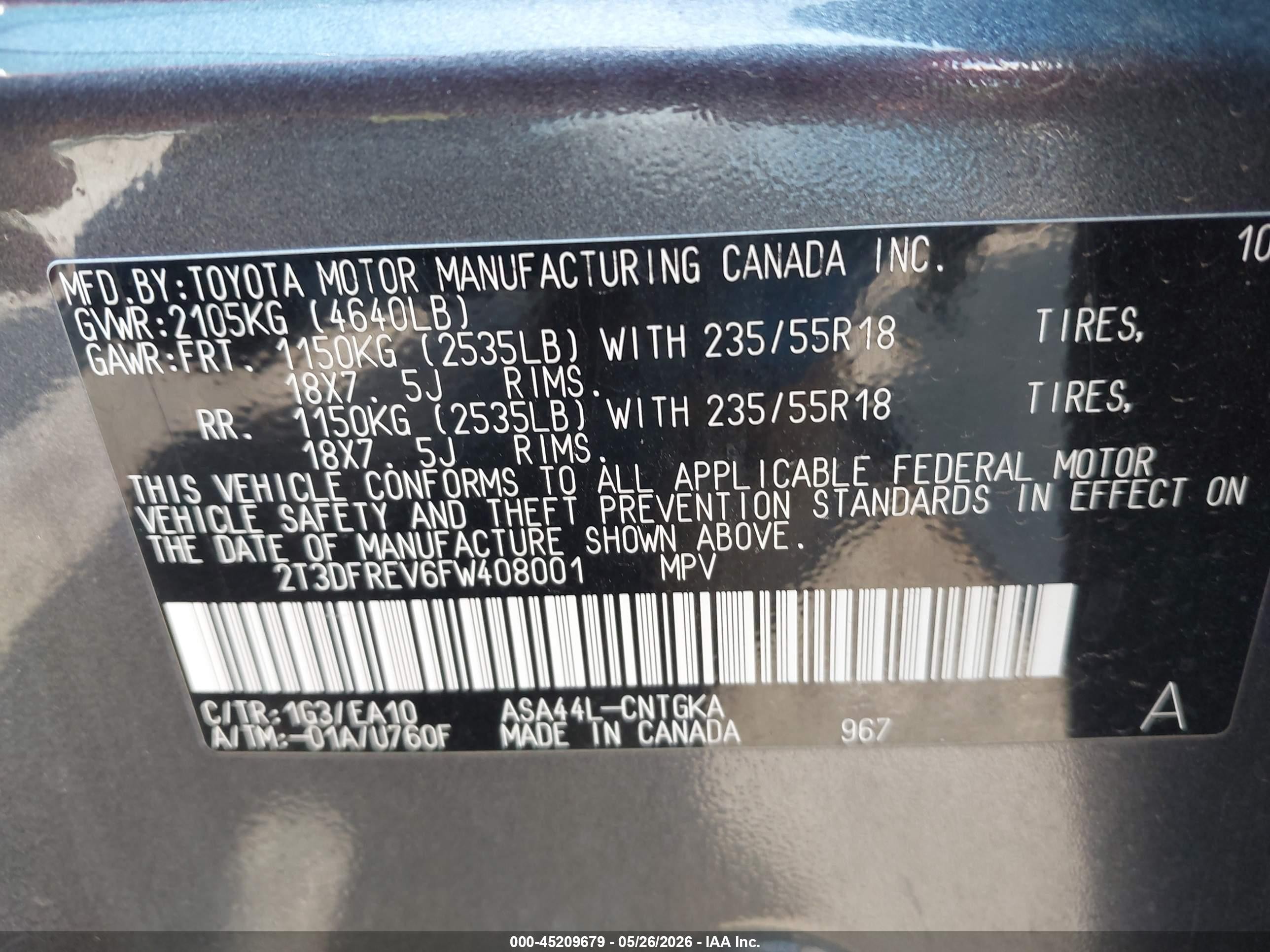 2015 Toyota Rav4 Limited Gray vin: 2T3DFREV6FW408001