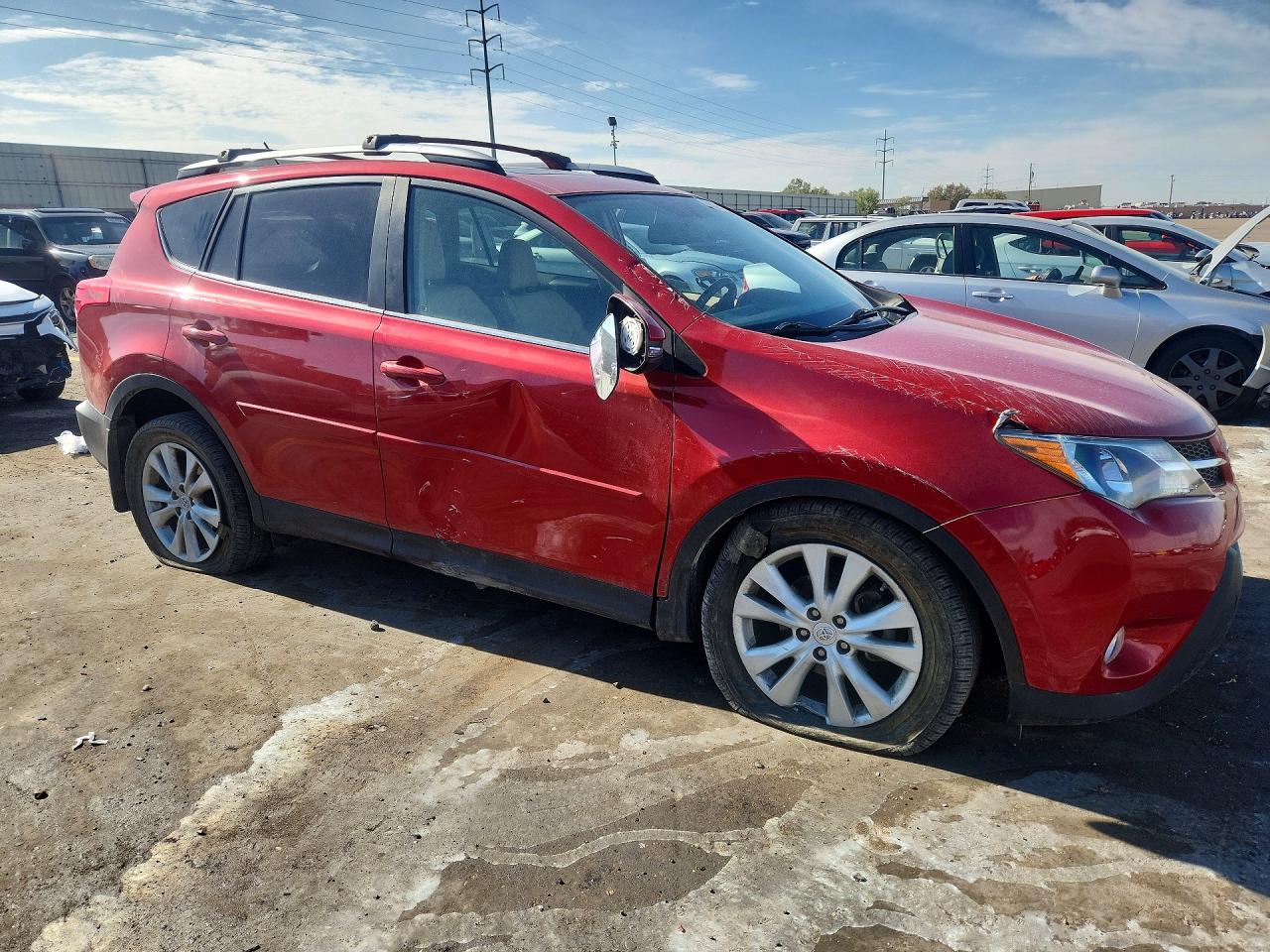 2013 Toyota Rav4 Limited Red vin: 2T3DFREV7DW026461
