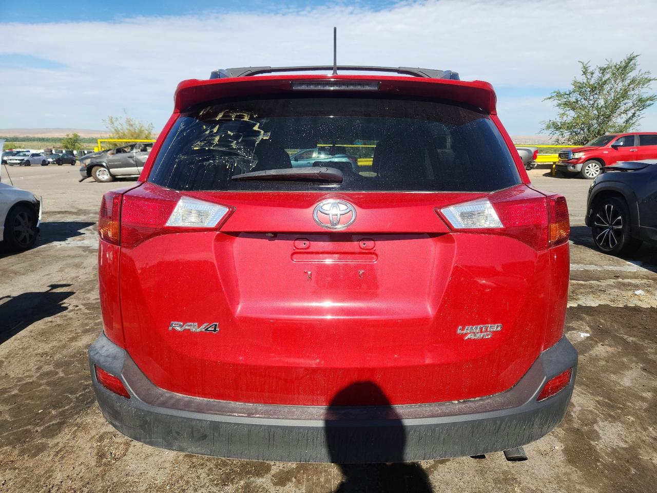 2013 Toyota Rav4 Limited Red vin: 2T3DFREV7DW026461