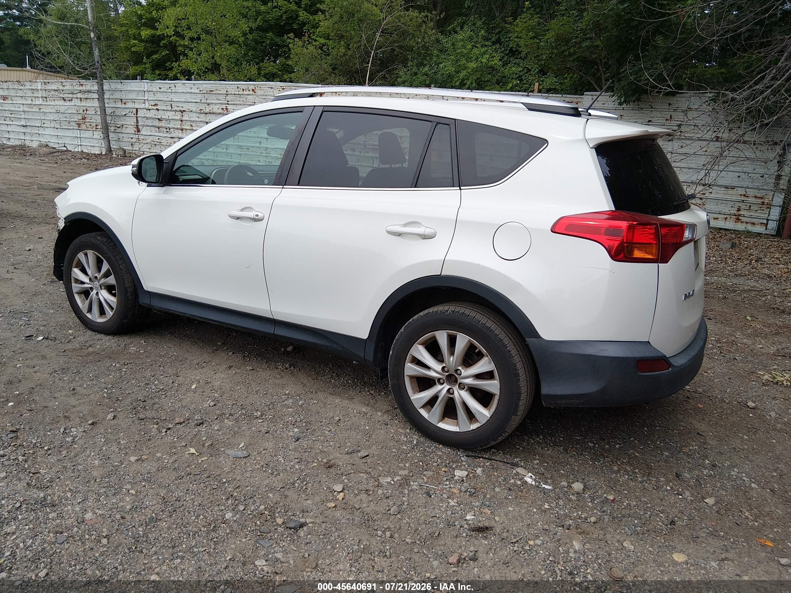 2013 Toyota Rav4 Limited White vin: 2T3DFREV7DW035614