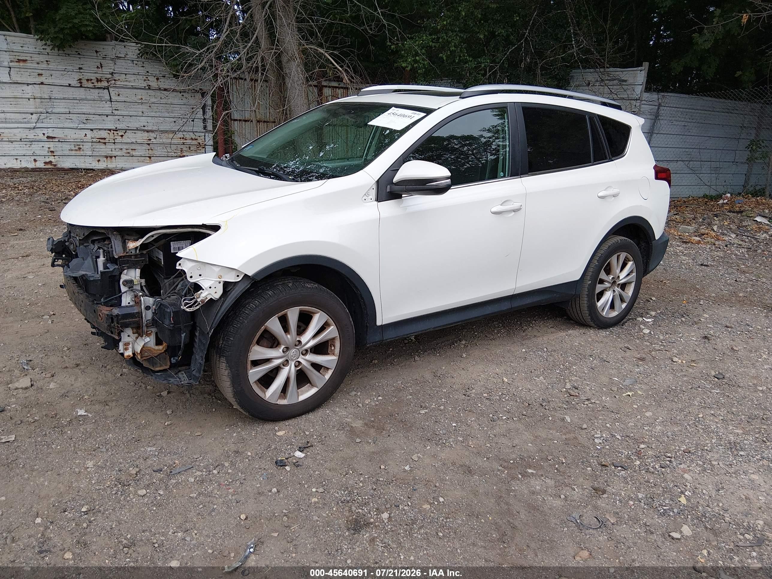 2013 Toyota Rav4 Limited White vin: 2T3DFREV7DW035614