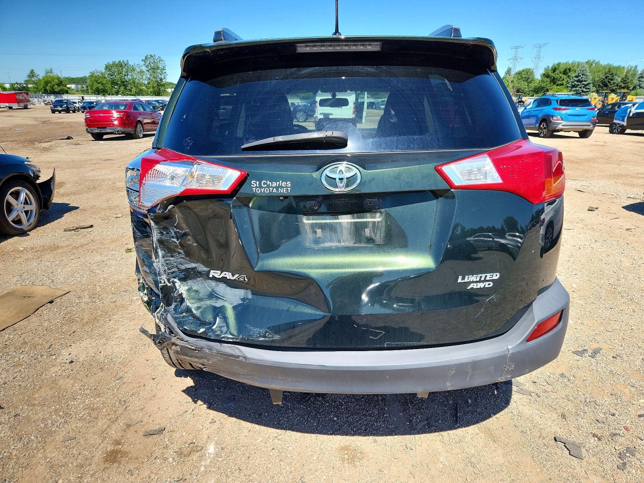 2013 Toyota Rav4 Limited Green vin: 2T3DFREV7DW037623