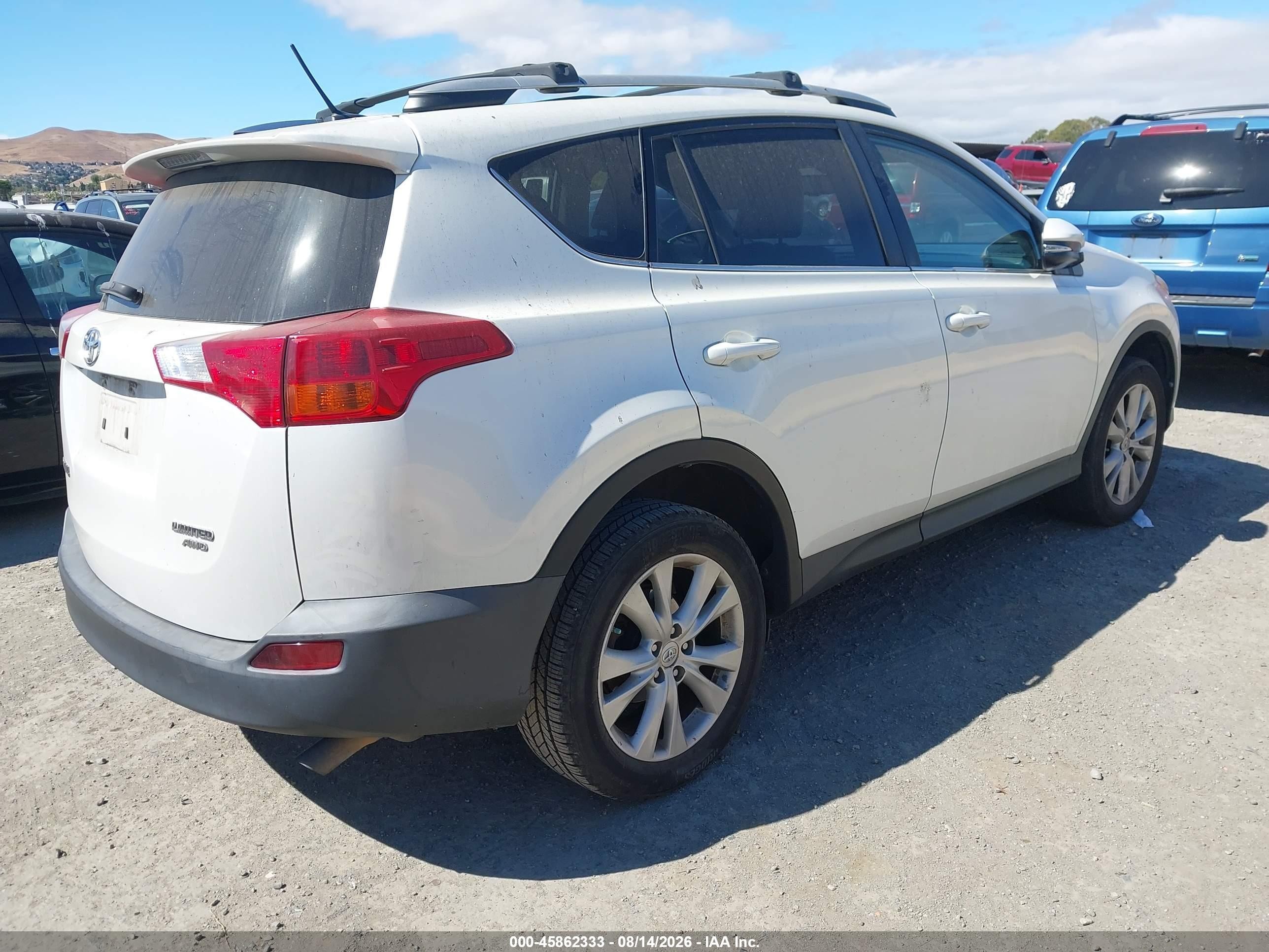 2013 Toyota Rav4 Limited White vin: 2T3DFREV7DW071691