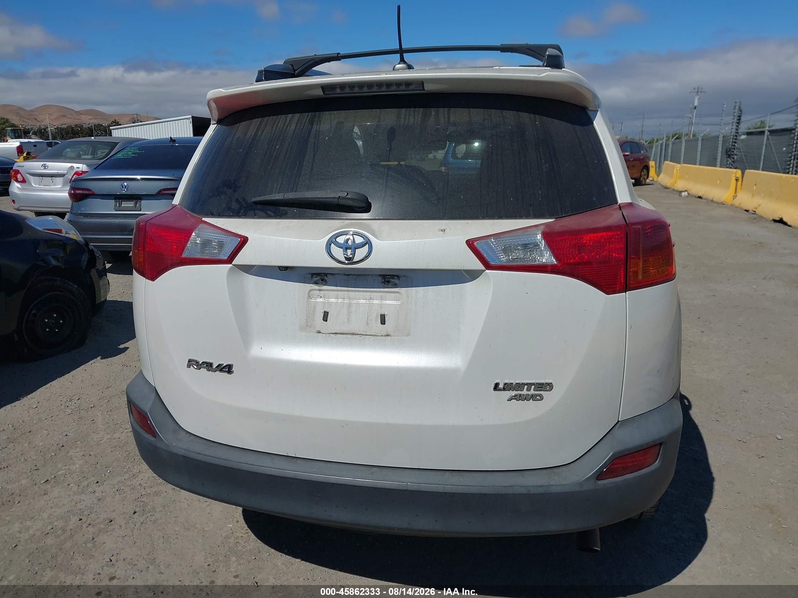 2013 Toyota Rav4 Limited White vin: 2T3DFREV7DW071691
