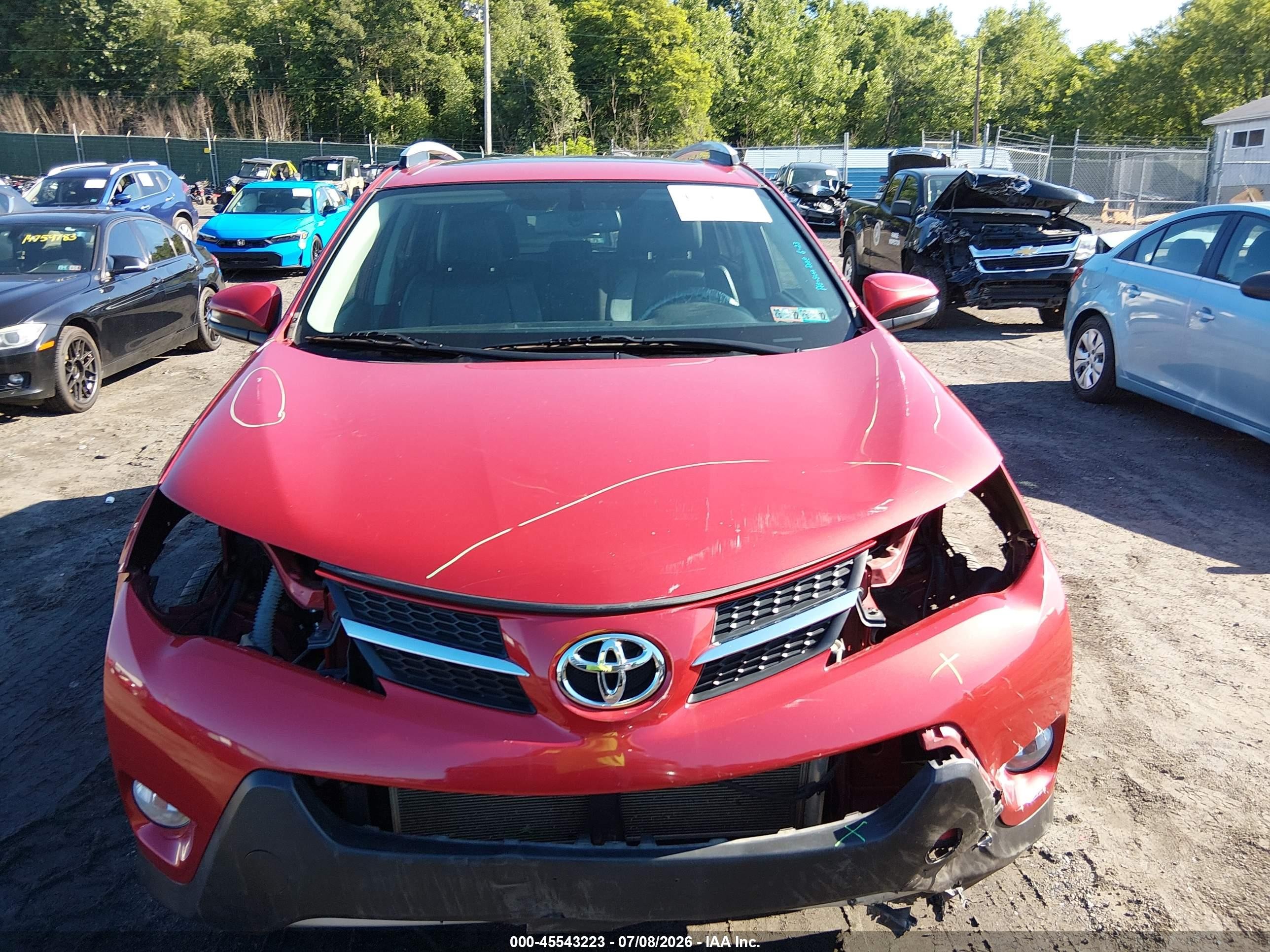 2013 Toyota Rav4 Limited Red vin: 2T3DFREV7DW077605
