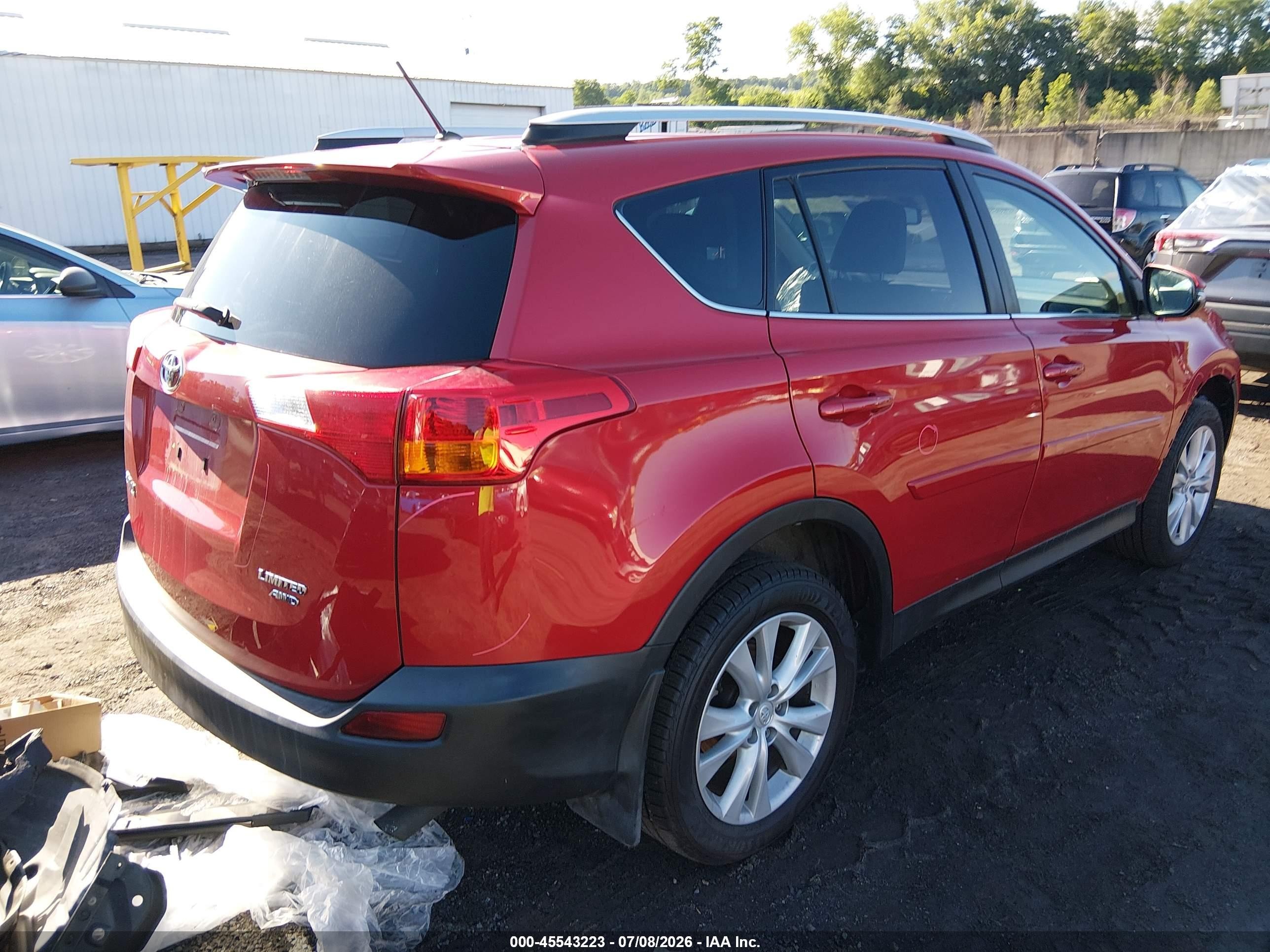 2013 Toyota Rav4 Limited Red vin: 2T3DFREV7DW077605