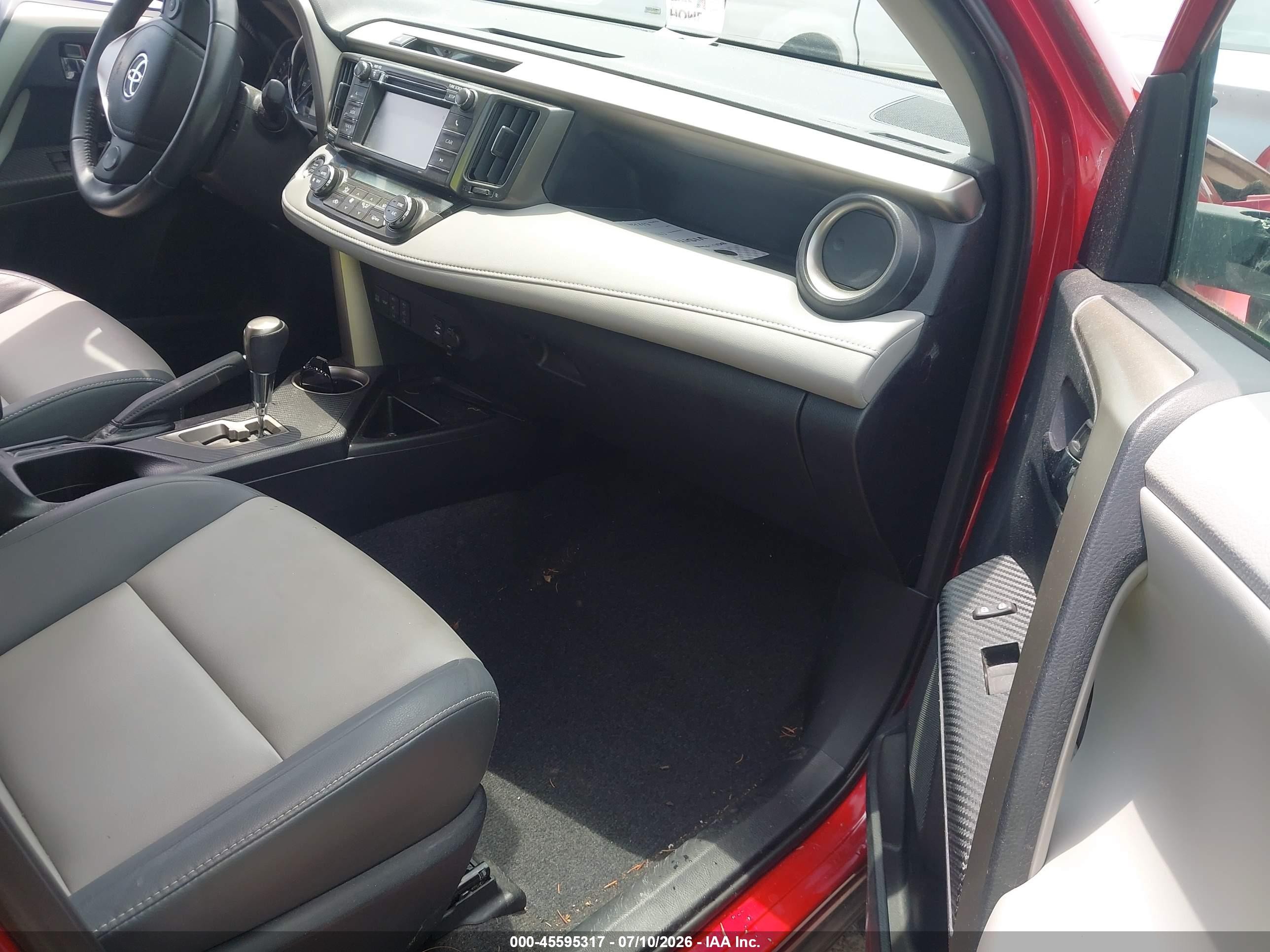 2013 Toyota Rav4 Limited Red vin: 2T3DFREV7DW091777