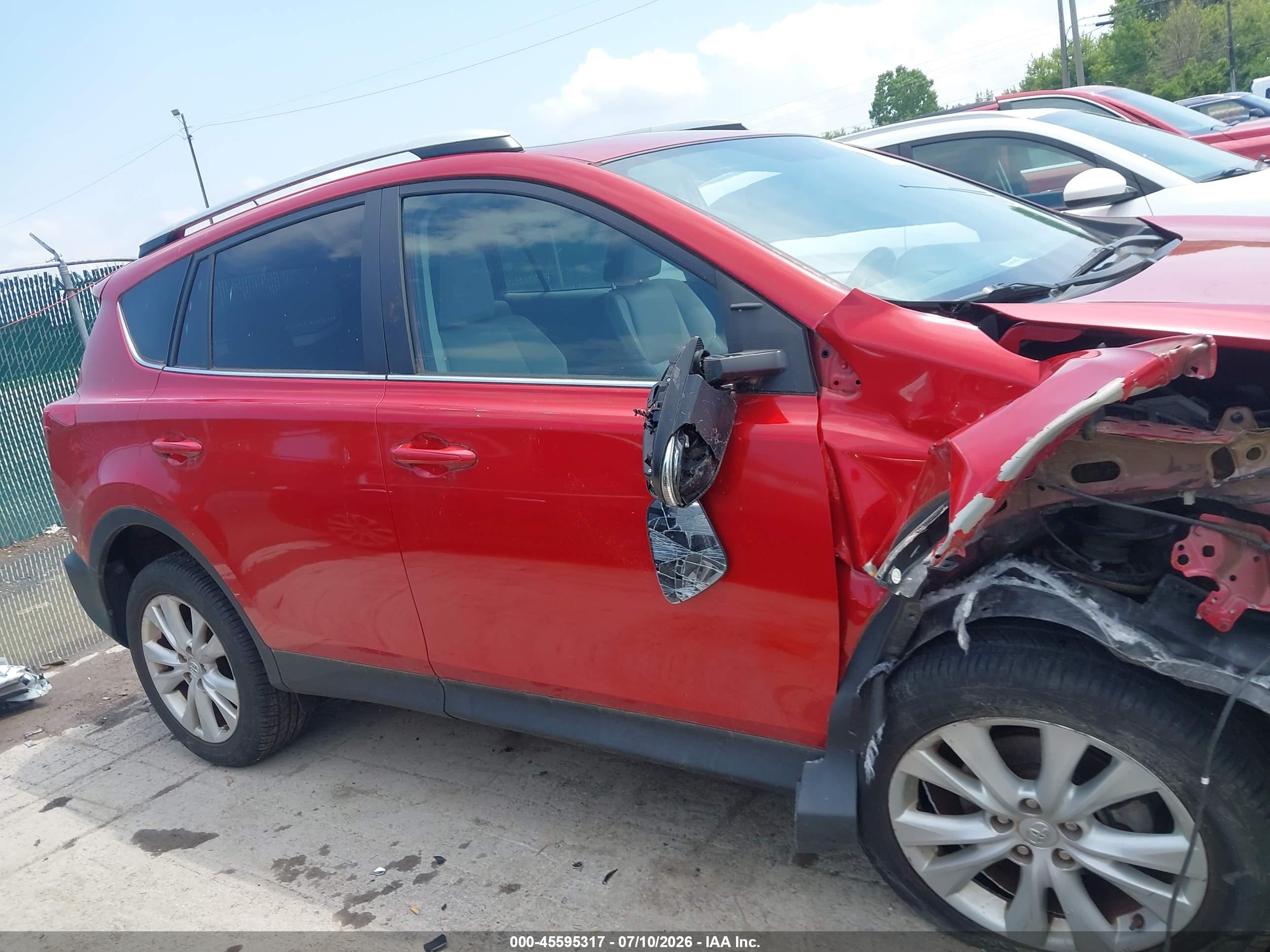 2013 Toyota Rav4 Limited Red vin: 2T3DFREV7DW091777