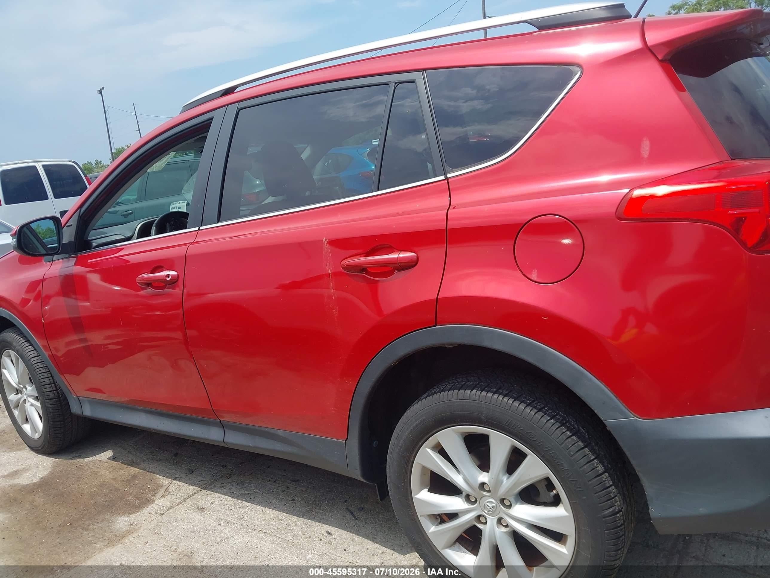 2013 Toyota Rav4 Limited Red vin: 2T3DFREV7DW091777