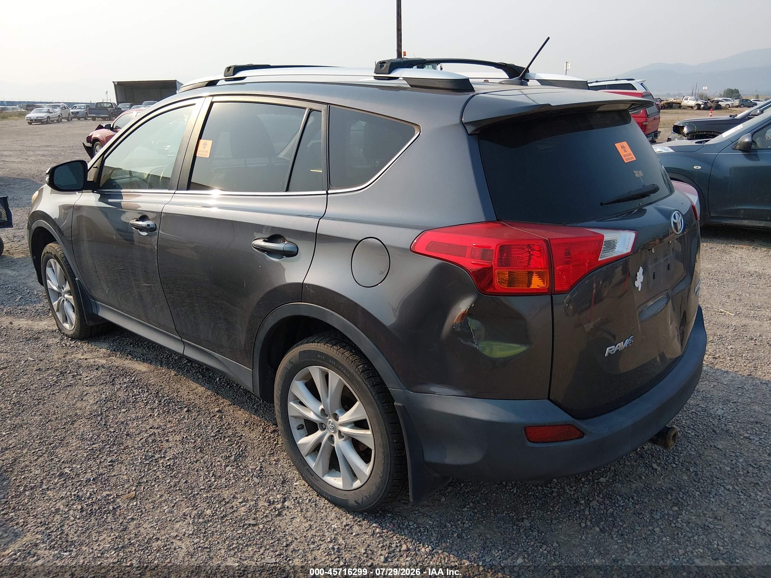 2013 Toyota Rav4 Limited Серый vin: 2T3DFREV7DW094730
