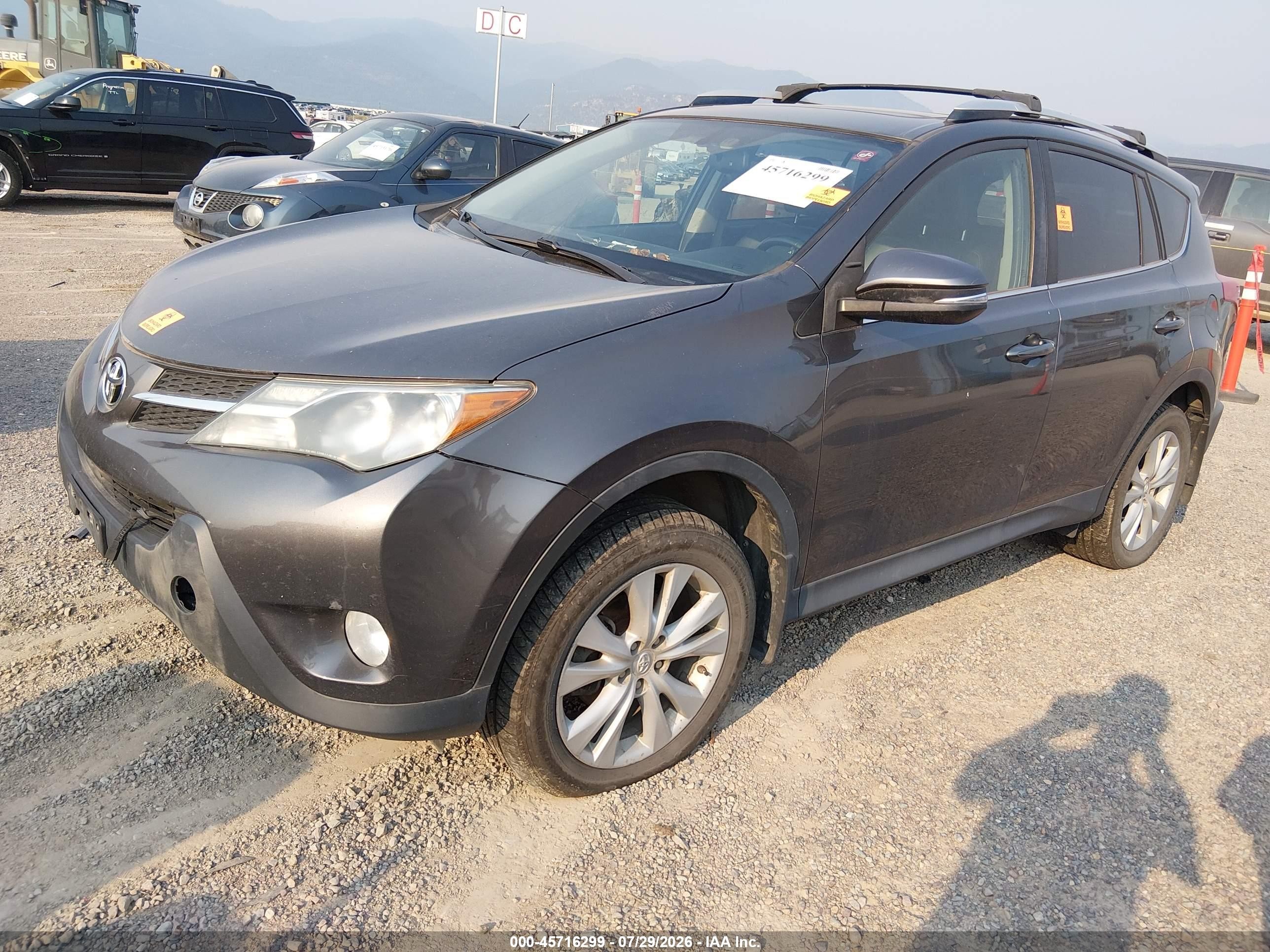 2013 Toyota Rav4 Limited Серый vin: 2T3DFREV7DW094730