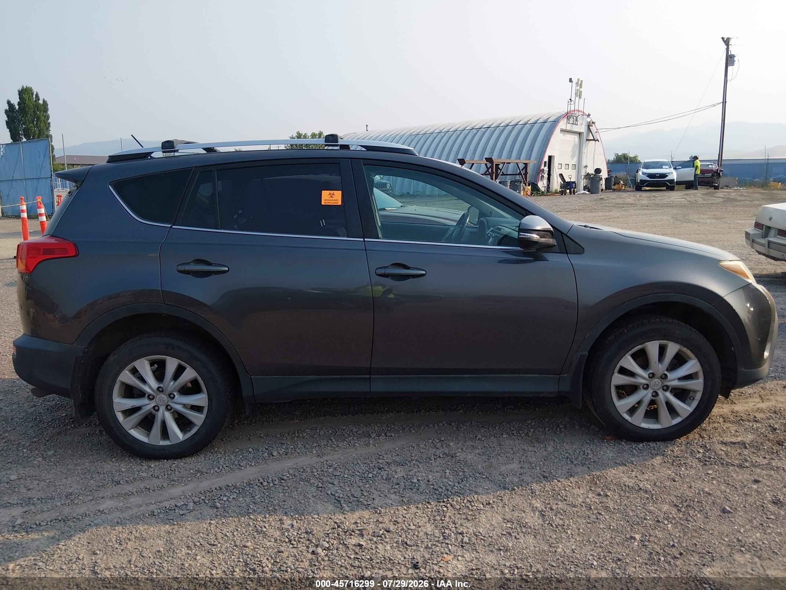 2013 Toyota Rav4 Limited Серый vin: 2T3DFREV7DW094730
