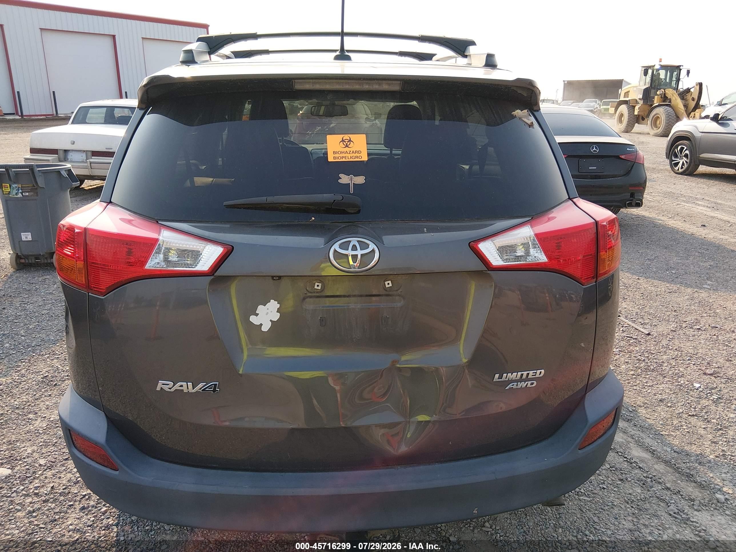 2013 Toyota Rav4 Limited Серый vin: 2T3DFREV7DW094730