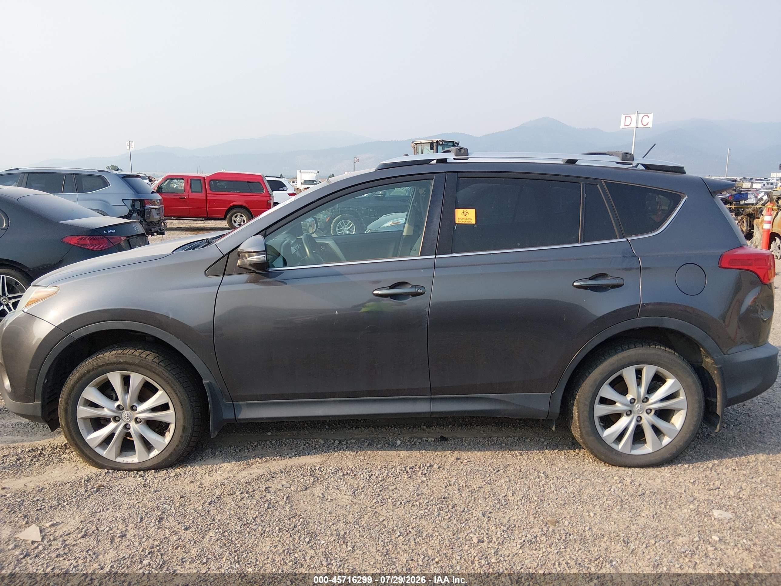 2013 Toyota Rav4 Limited Серый vin: 2T3DFREV7DW094730