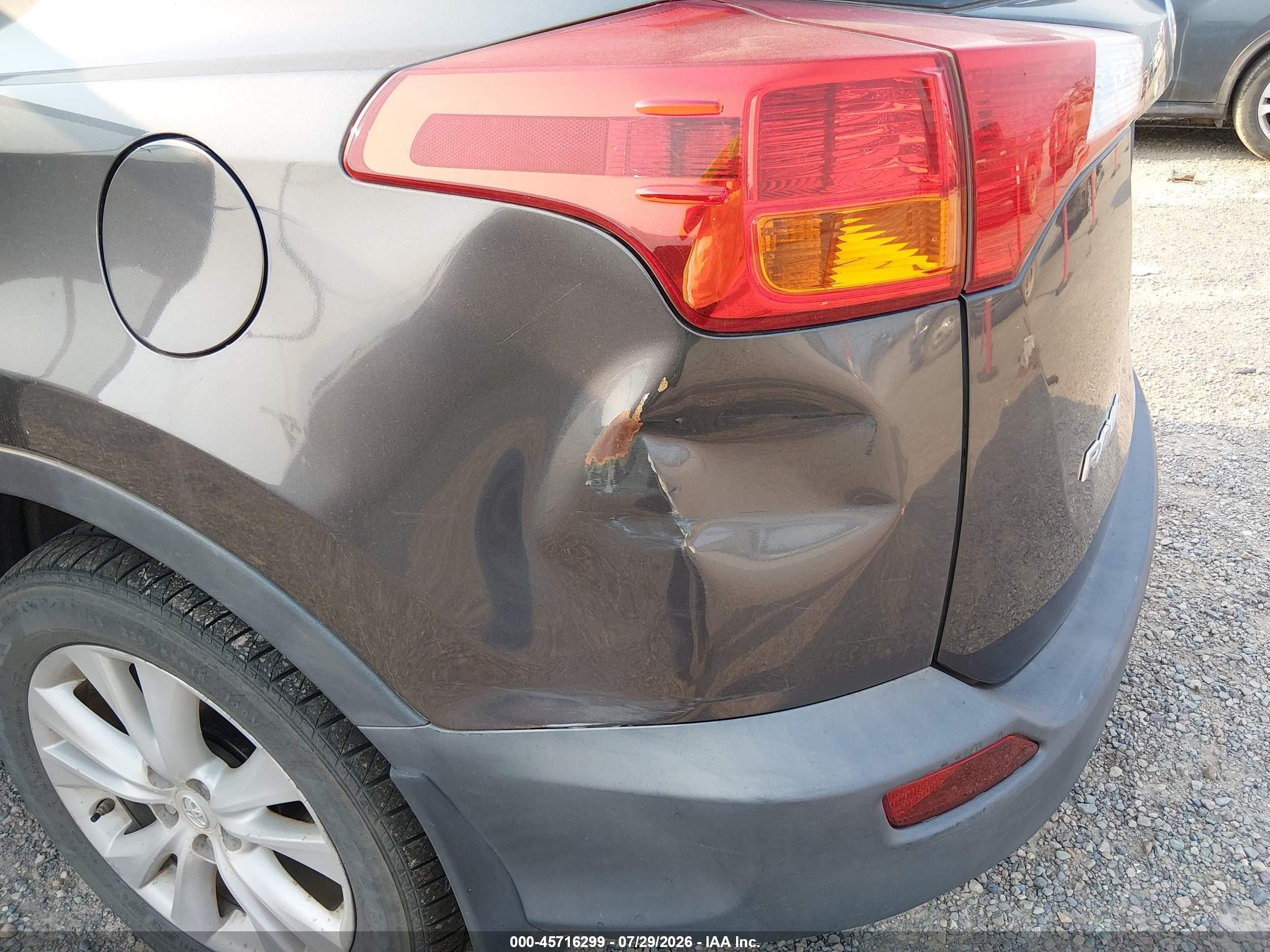 2013 Toyota Rav4 Limited Серый vin: 2T3DFREV7DW094730