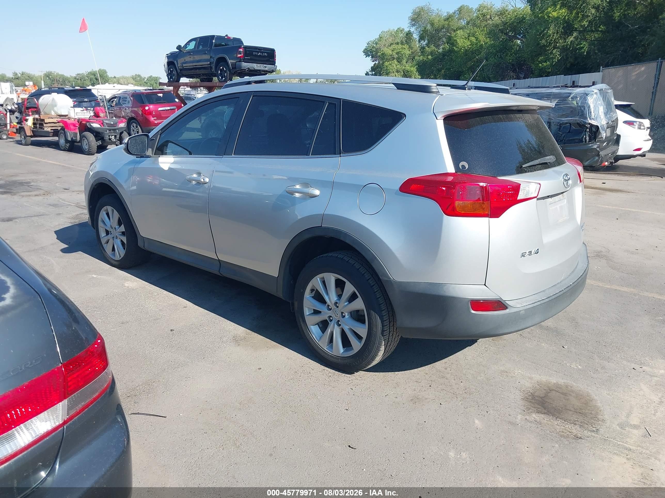 2013 Toyota Rav4 Limited Серебряный vin: 2T3DFREV7DW110070