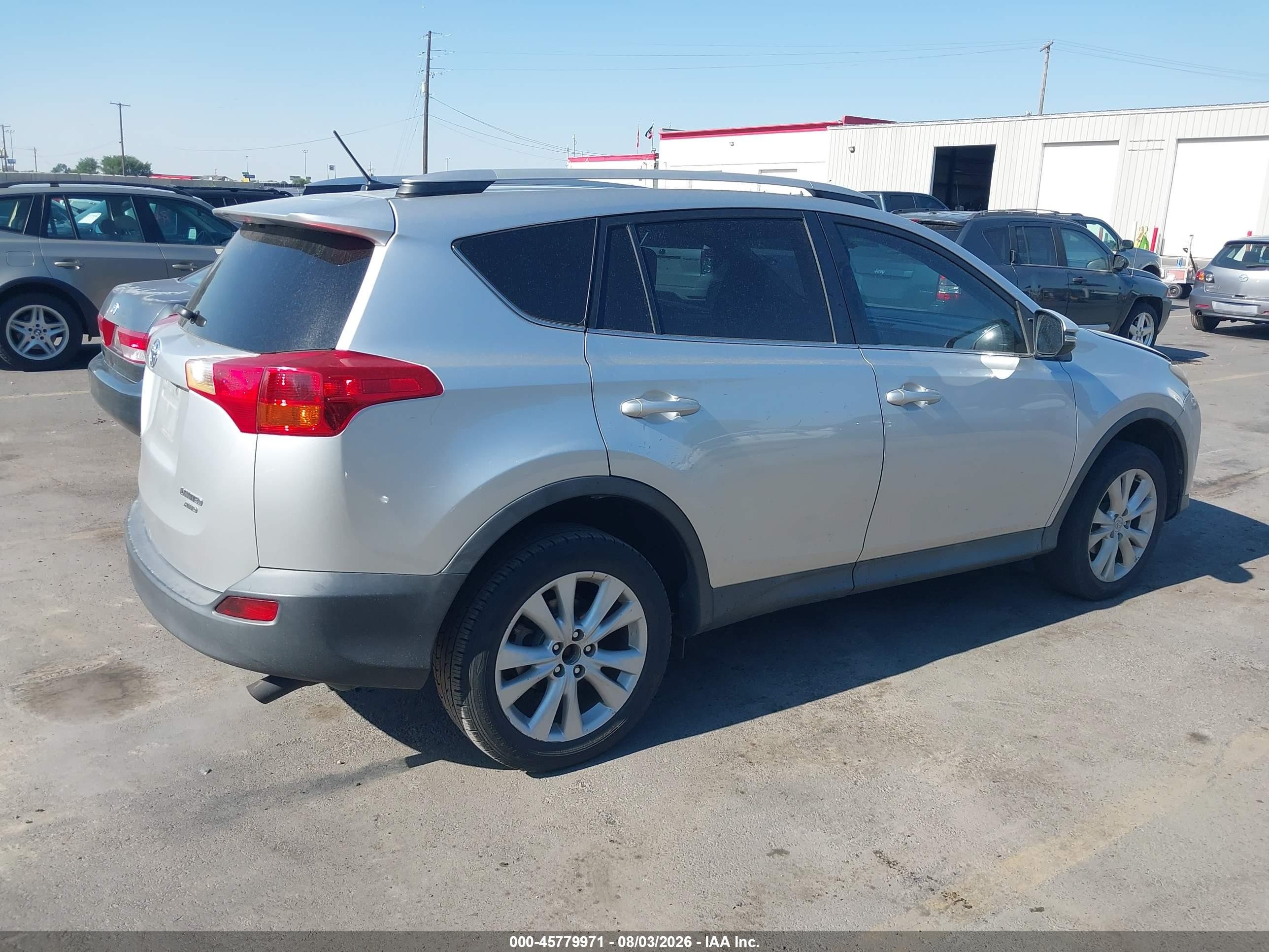 2013 Toyota Rav4 Limited Серебряный vin: 2T3DFREV7DW110070