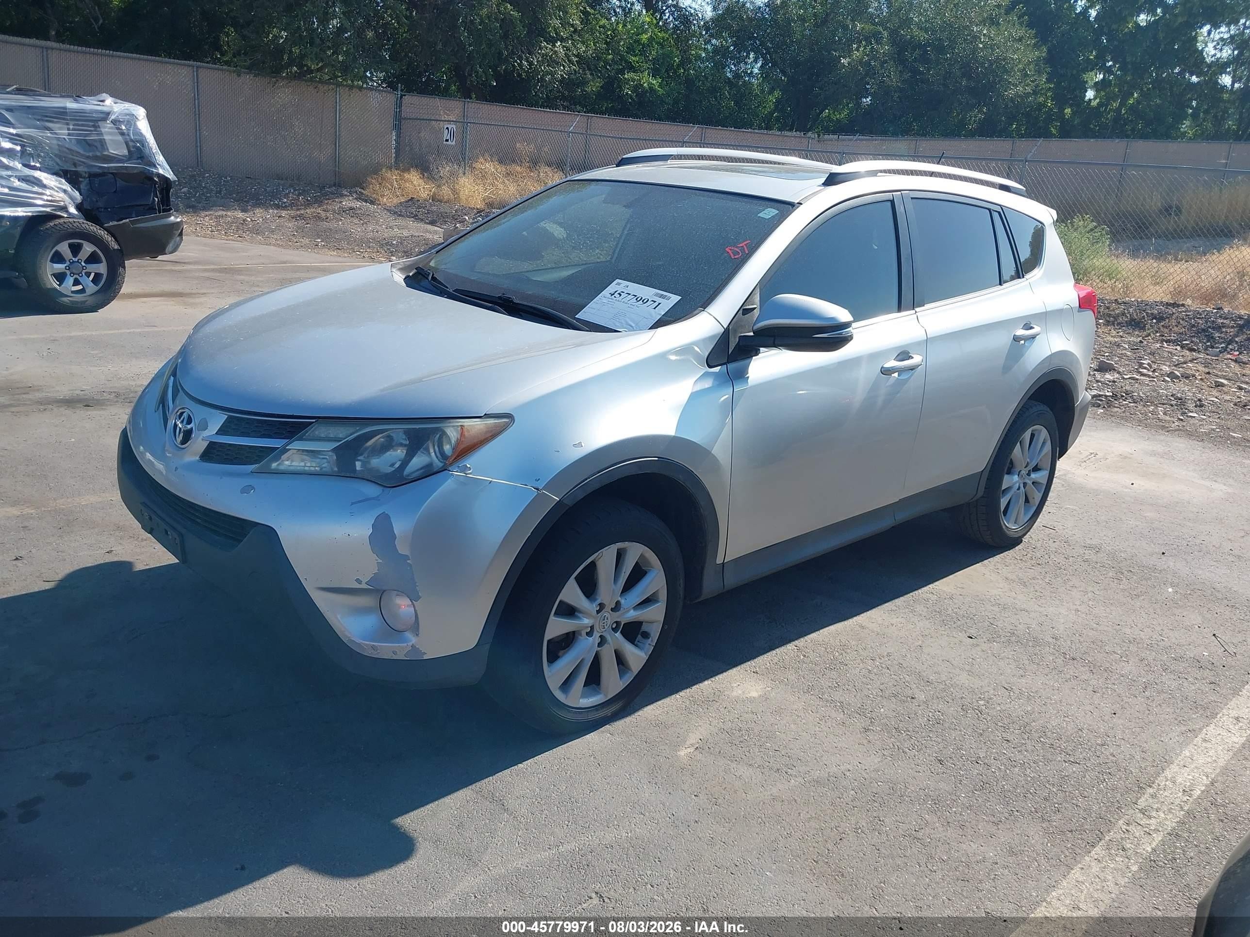 2013 Toyota Rav4 Limited Серебряный vin: 2T3DFREV7DW110070