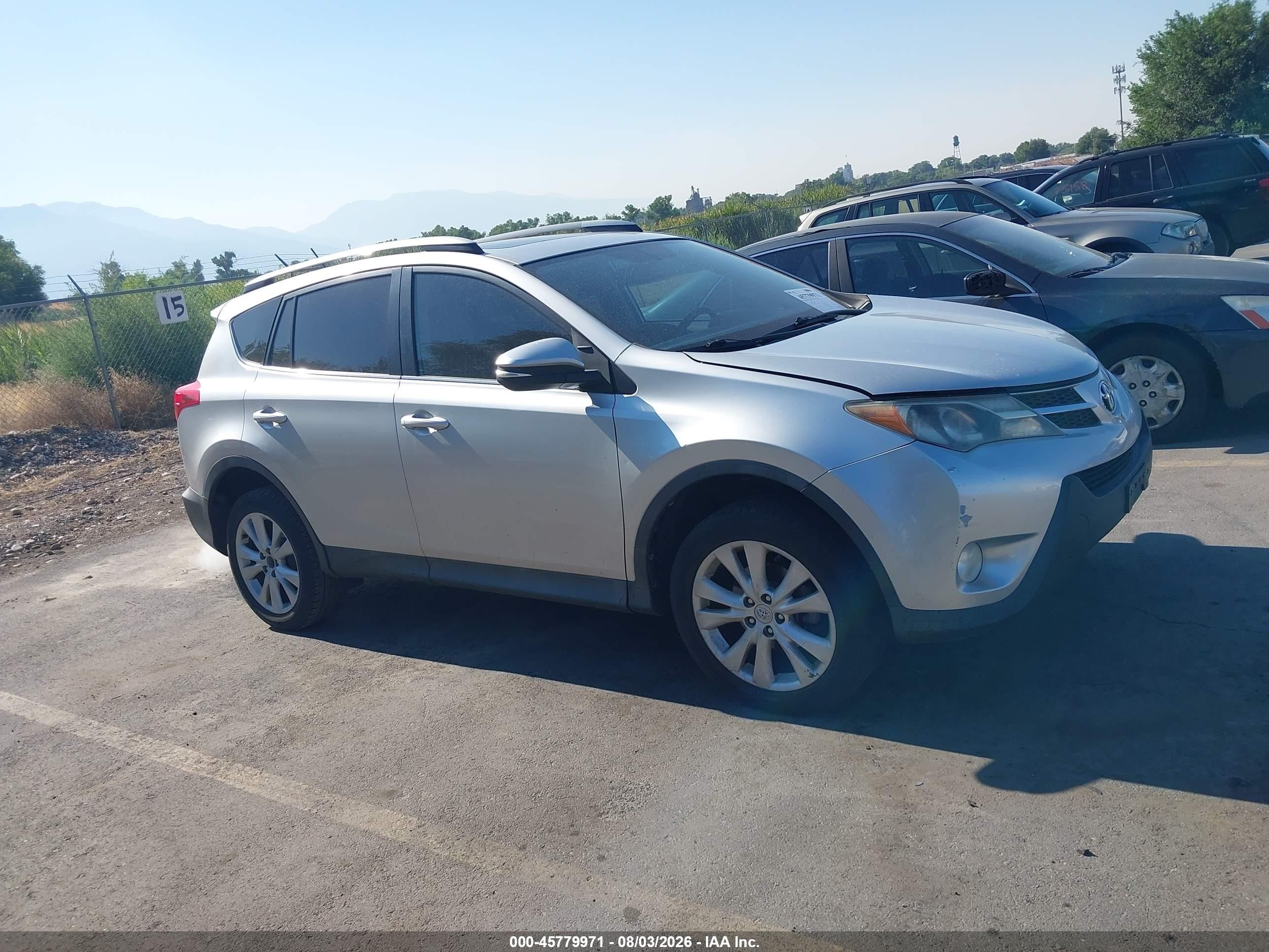 2013 Toyota Rav4 Limited Серебряный vin: 2T3DFREV7DW110070