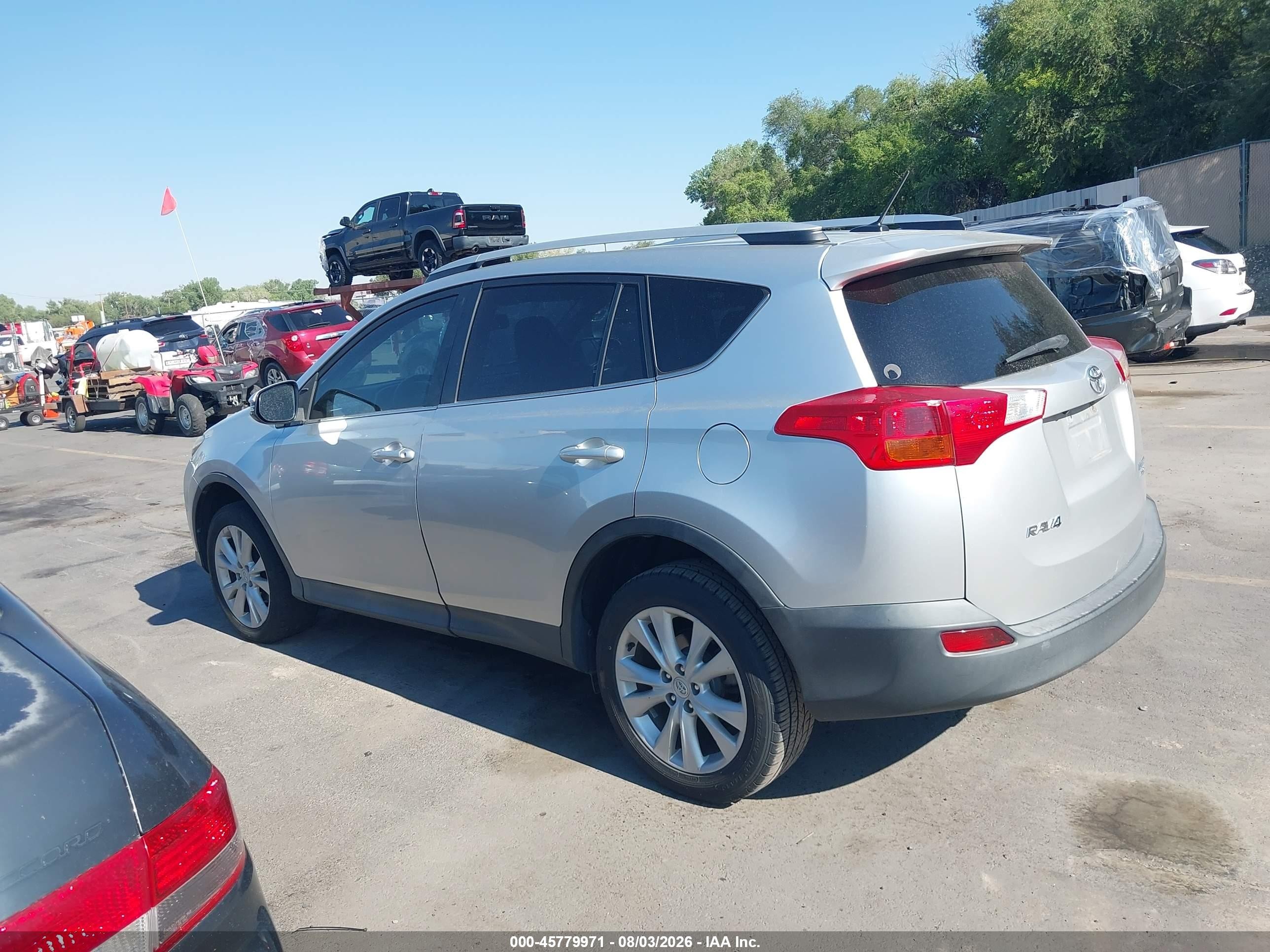 2013 Toyota Rav4 Limited Серебряный vin: 2T3DFREV7DW110070