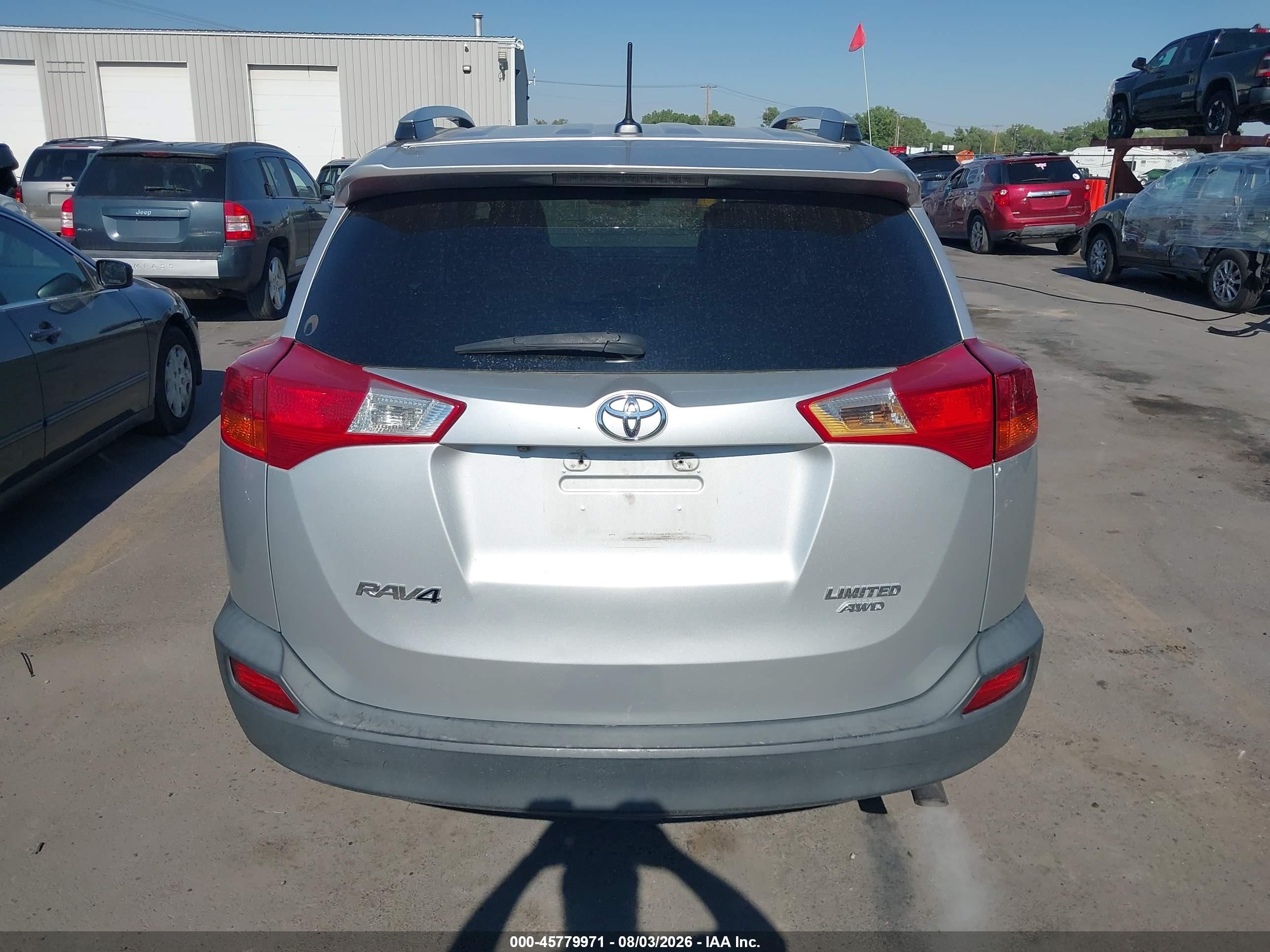 2013 Toyota Rav4 Limited Серебряный vin: 2T3DFREV7DW110070