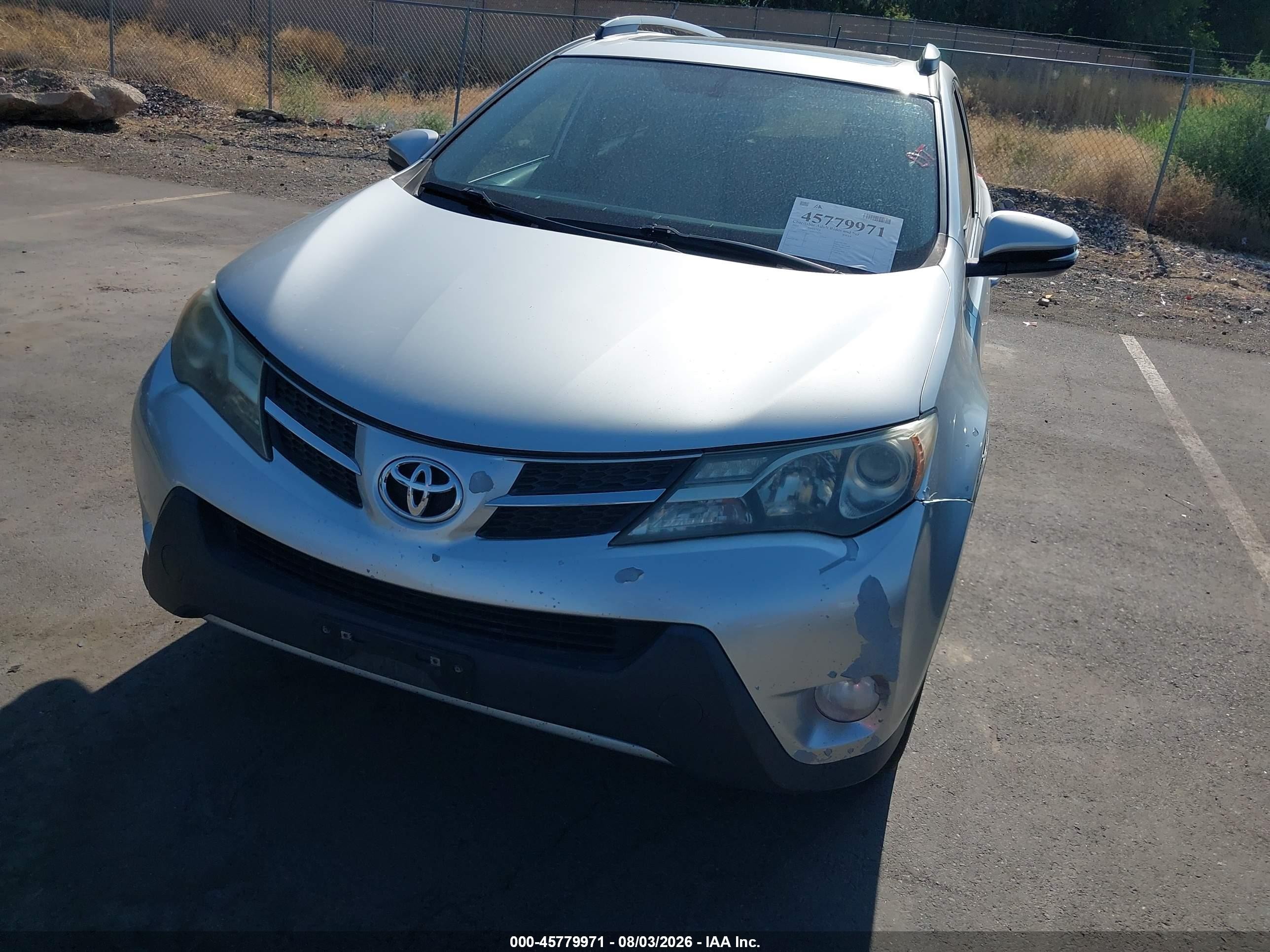 2013 Toyota Rav4 Limited Серебряный vin: 2T3DFREV7DW110070