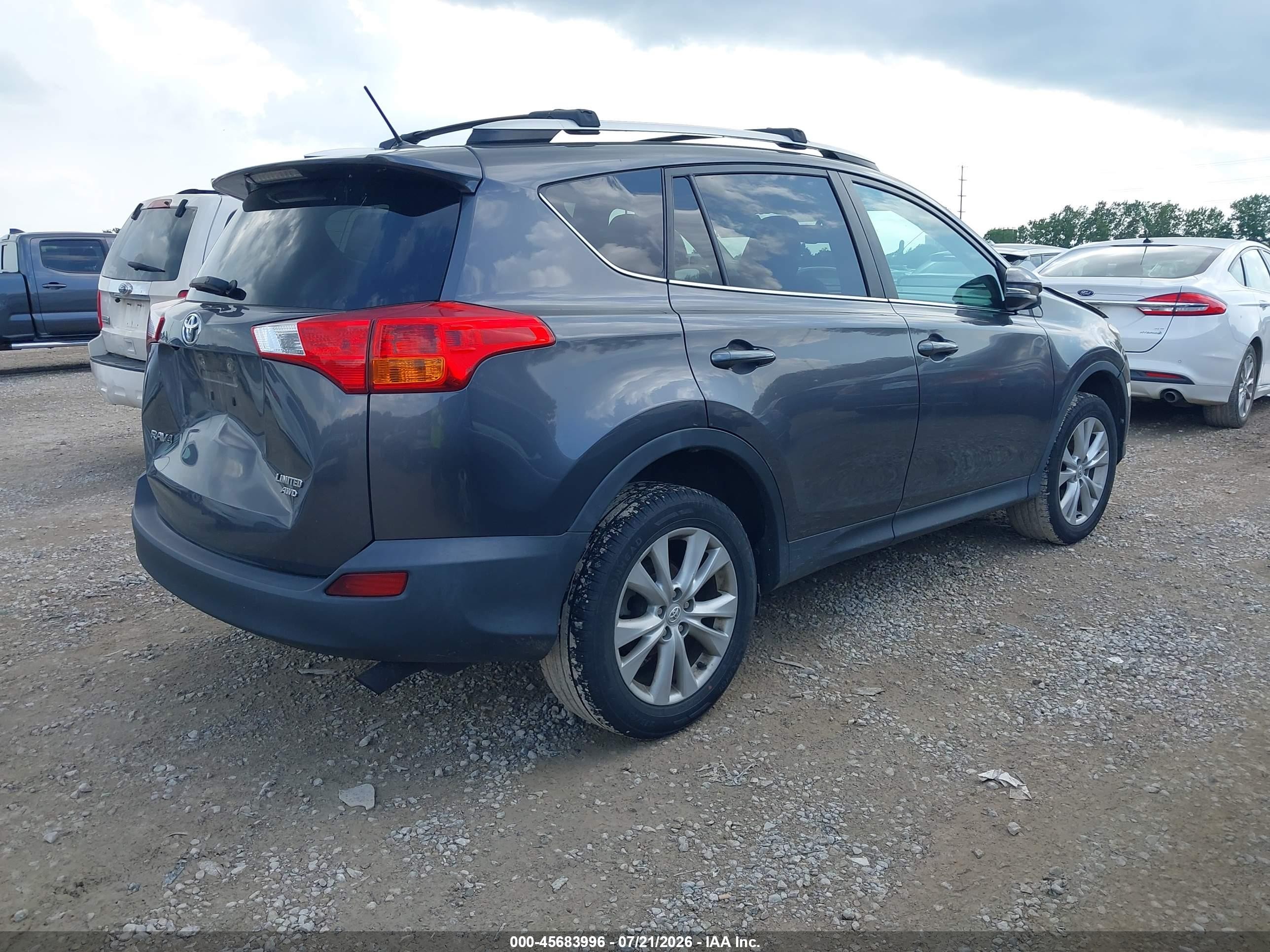 2014 Toyota Rav4 Limited Gray vin: 2T3DFREV7EW164650