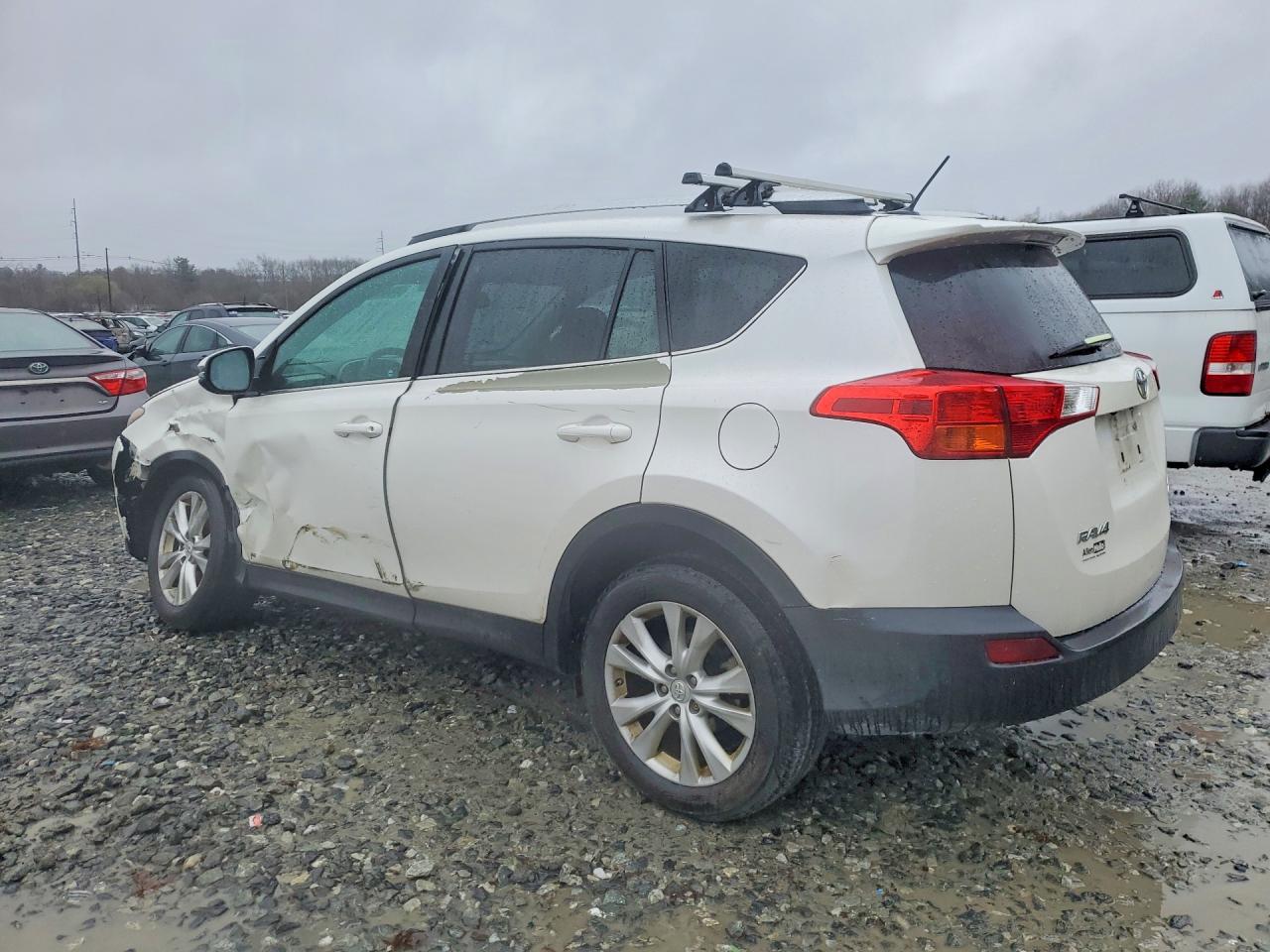2014 Toyota Rav4 Limited White vin: 2T3DFREV7EW202992