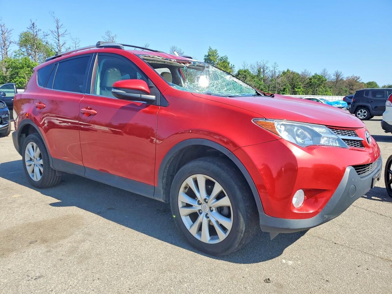 2014 Toyota Rav4 Limited Red vin: 2T3DFREV7EW226063