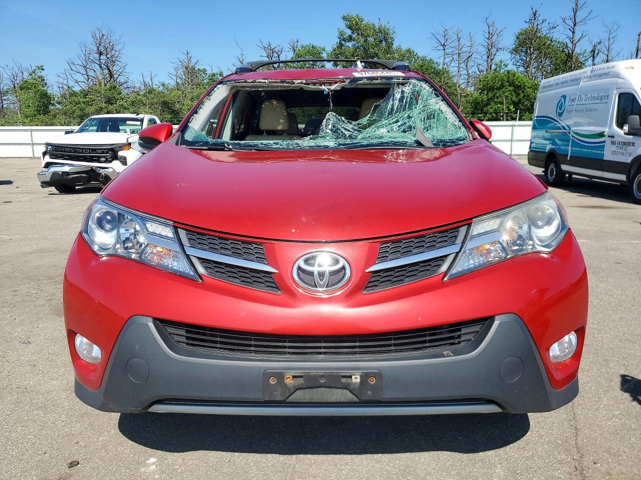 2014 Toyota Rav4 Limited Red vin: 2T3DFREV7EW226063