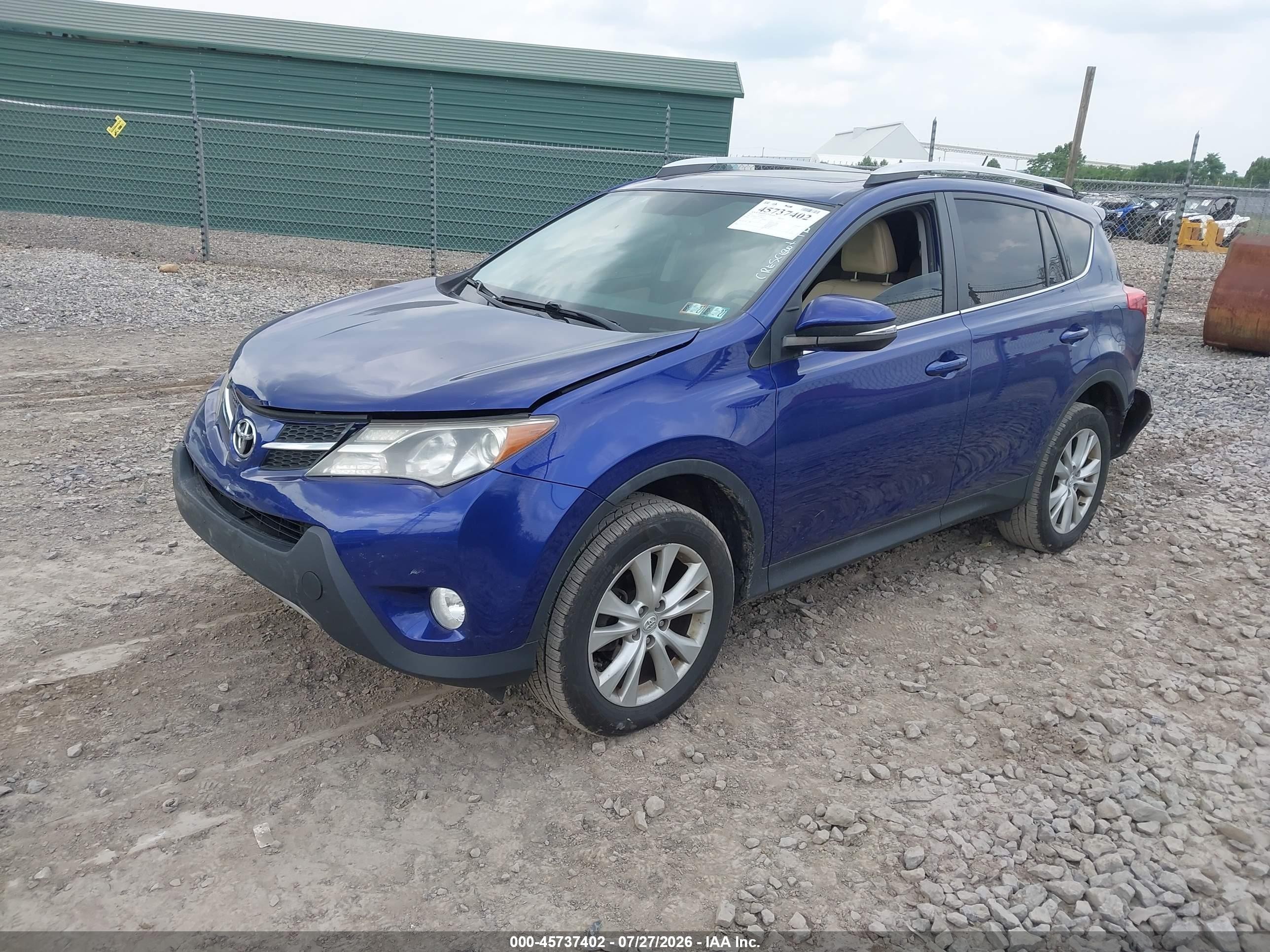 2015 Toyota Rav4 Limited Blue vin: 2T3DFREV7FW286135