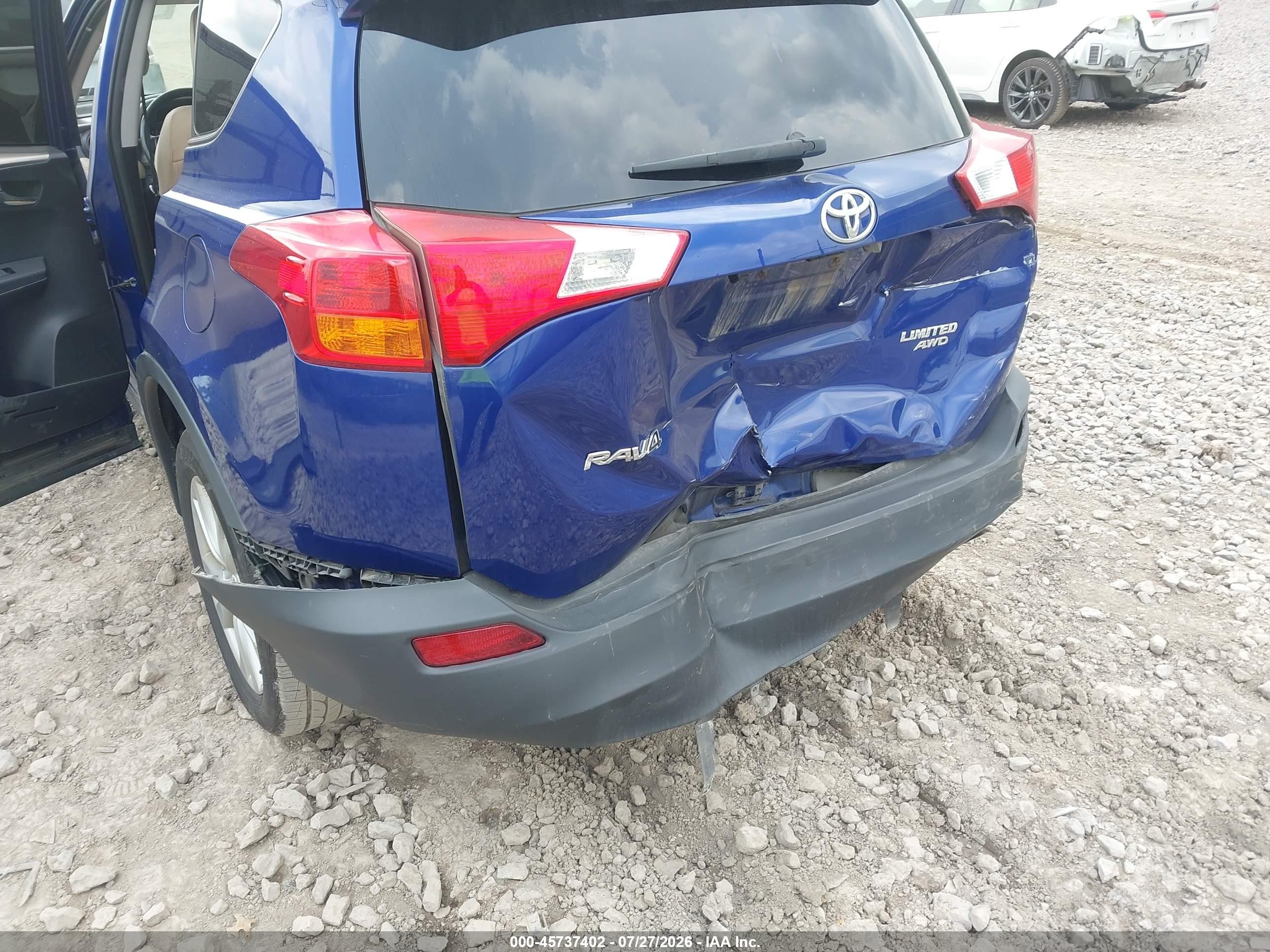 2015 Toyota Rav4 Limited Blue vin: 2T3DFREV7FW286135
