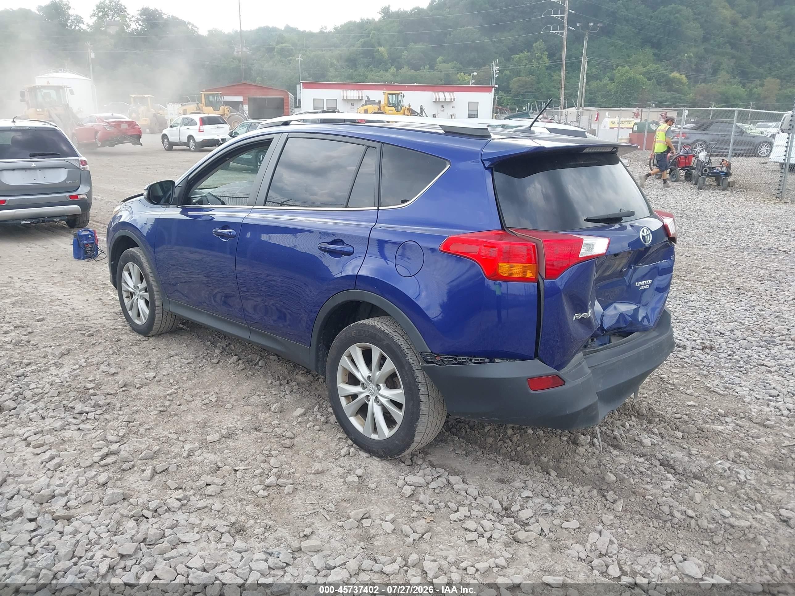 2015 Toyota Rav4 Limited Blue vin: 2T3DFREV7FW286135