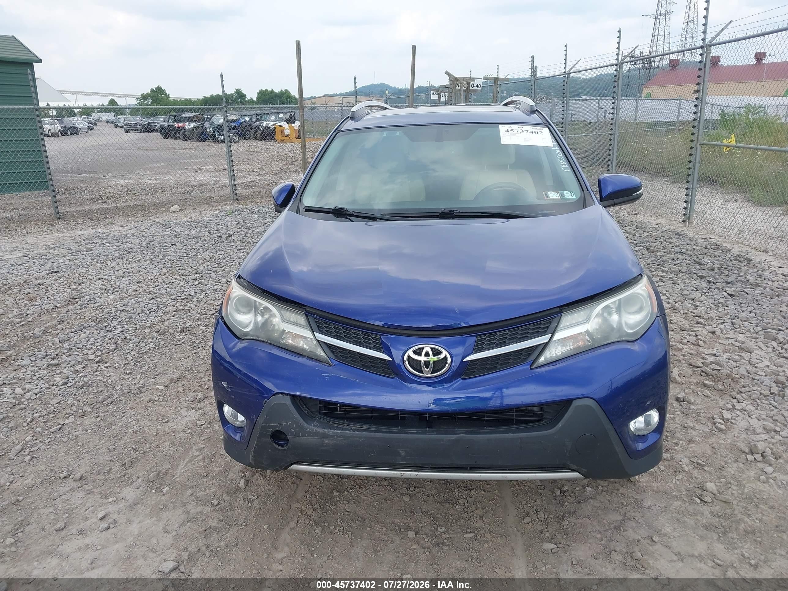 2015 Toyota Rav4 Limited Blue vin: 2T3DFREV7FW286135