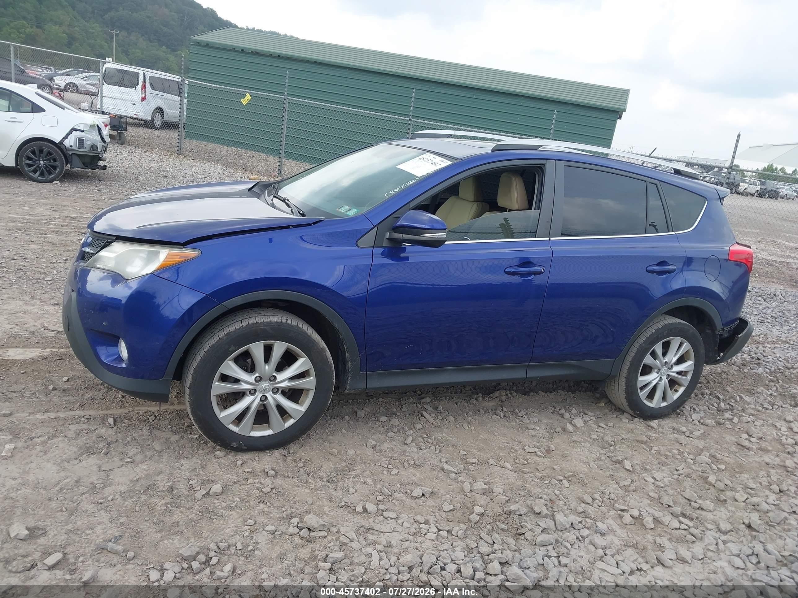 2015 Toyota Rav4 Limited Blue vin: 2T3DFREV7FW286135