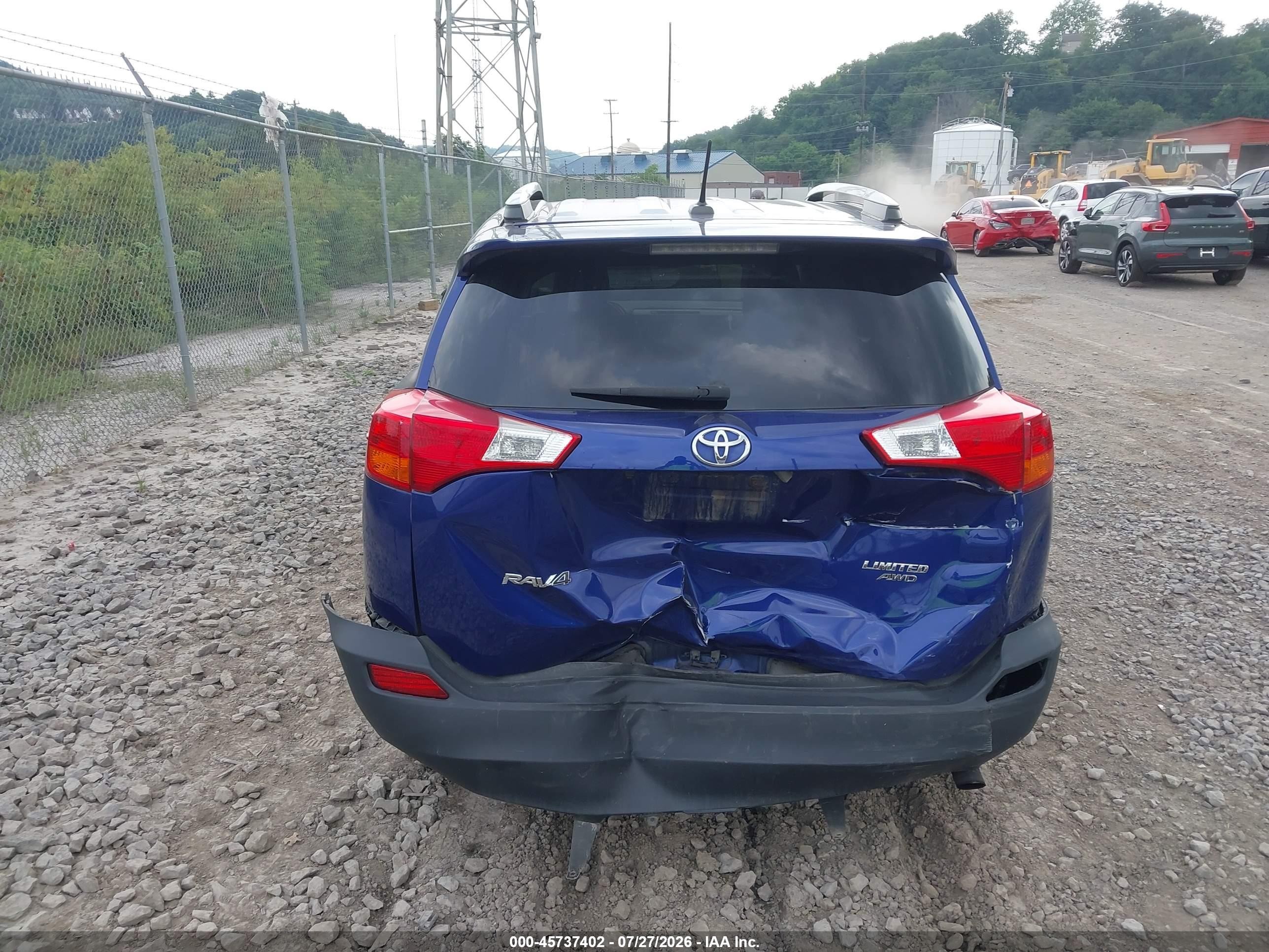 2015 Toyota Rav4 Limited Blue vin: 2T3DFREV7FW286135