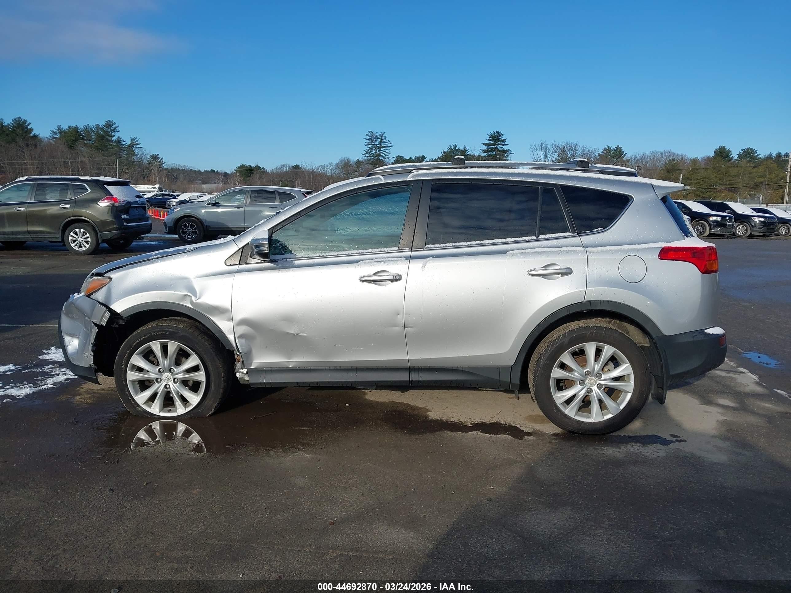 2015 Toyota Rav4 Limited Silver vin: 2T3DFREV7FW375722